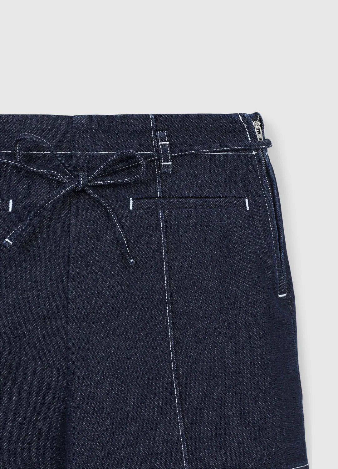 Calliope short denim femme coutures contraste
