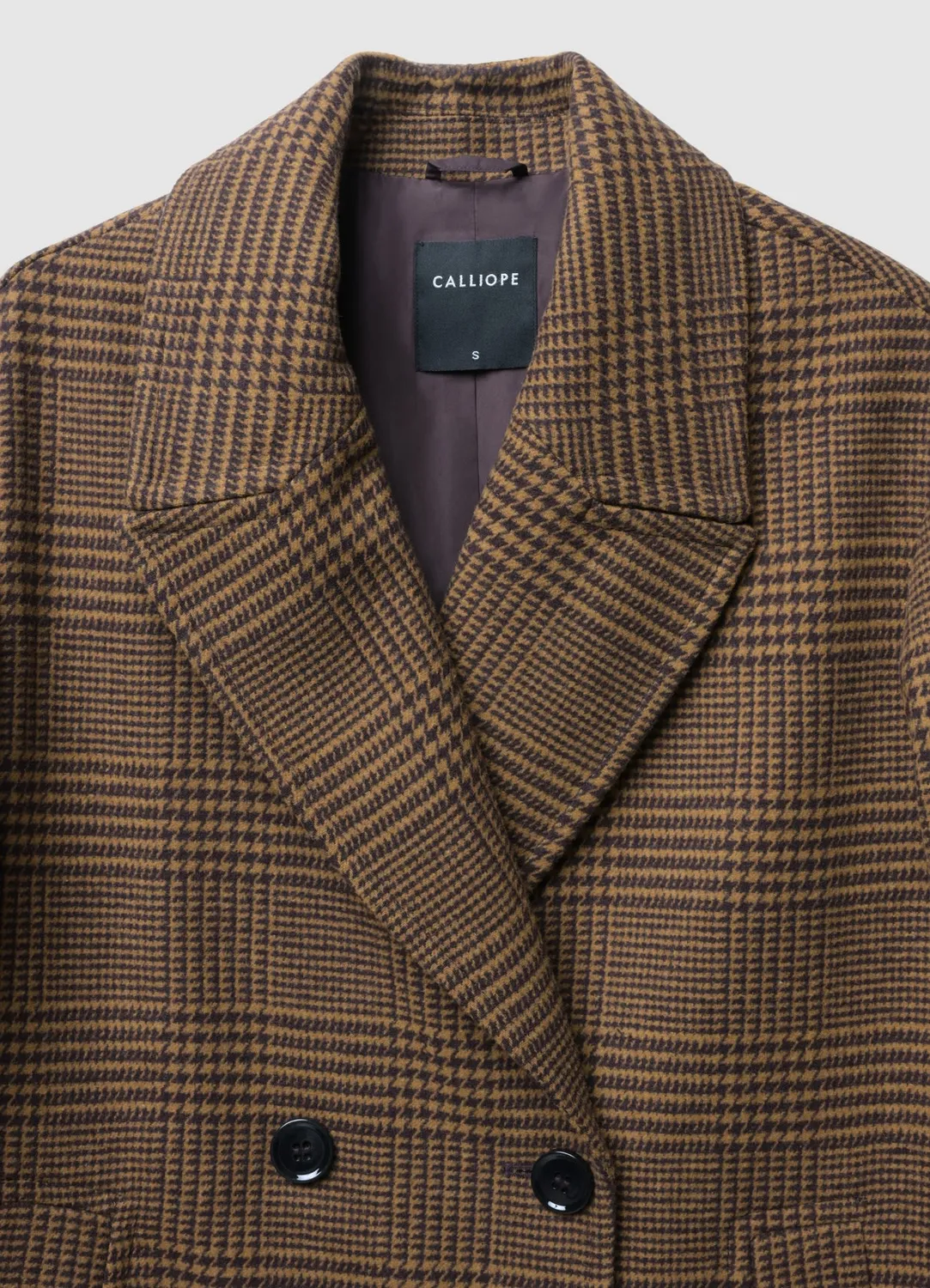 Calliope Carreaux manteau femme croisé