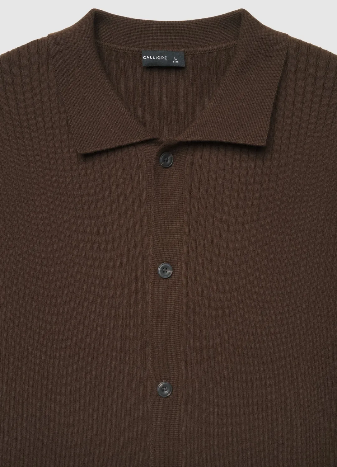 Calliope surchemise maille côtelée homme boutons