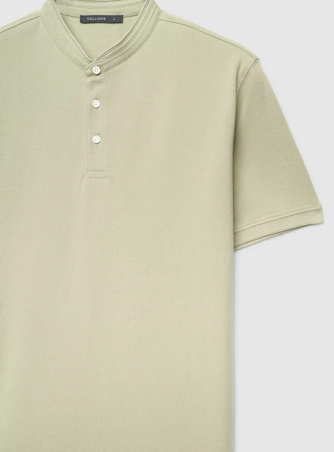 Calliope polo col coréen homme 3 boutons uni
