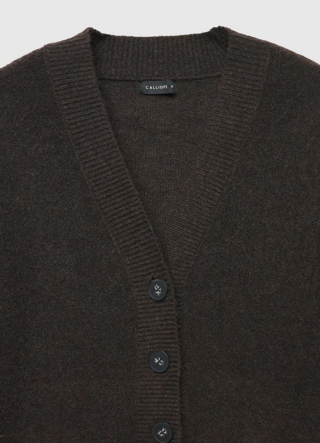 Calliope Cardigan col V boutons gilet uni femme coupe droite