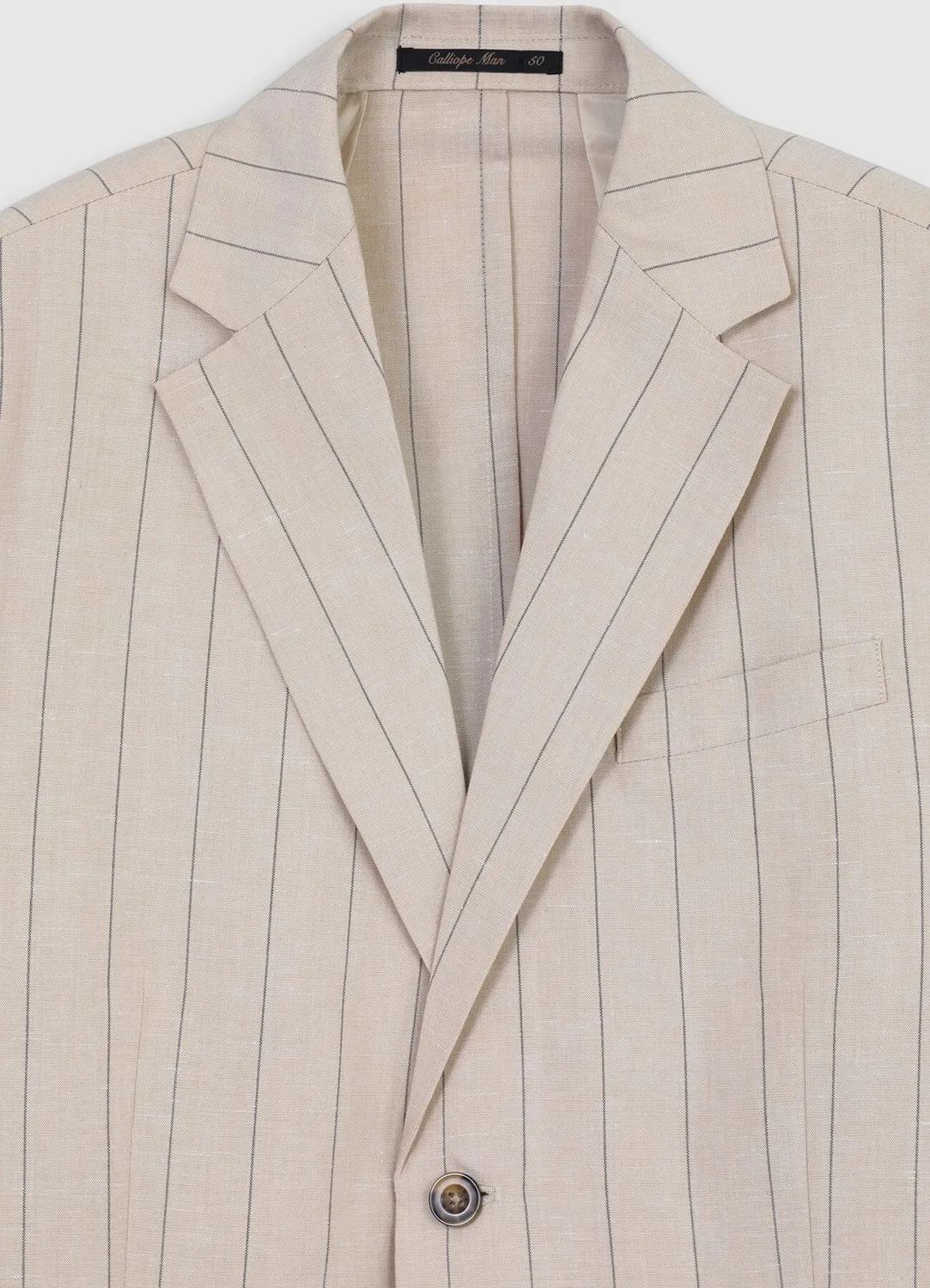 Calliope veste homme à rayures lin regular