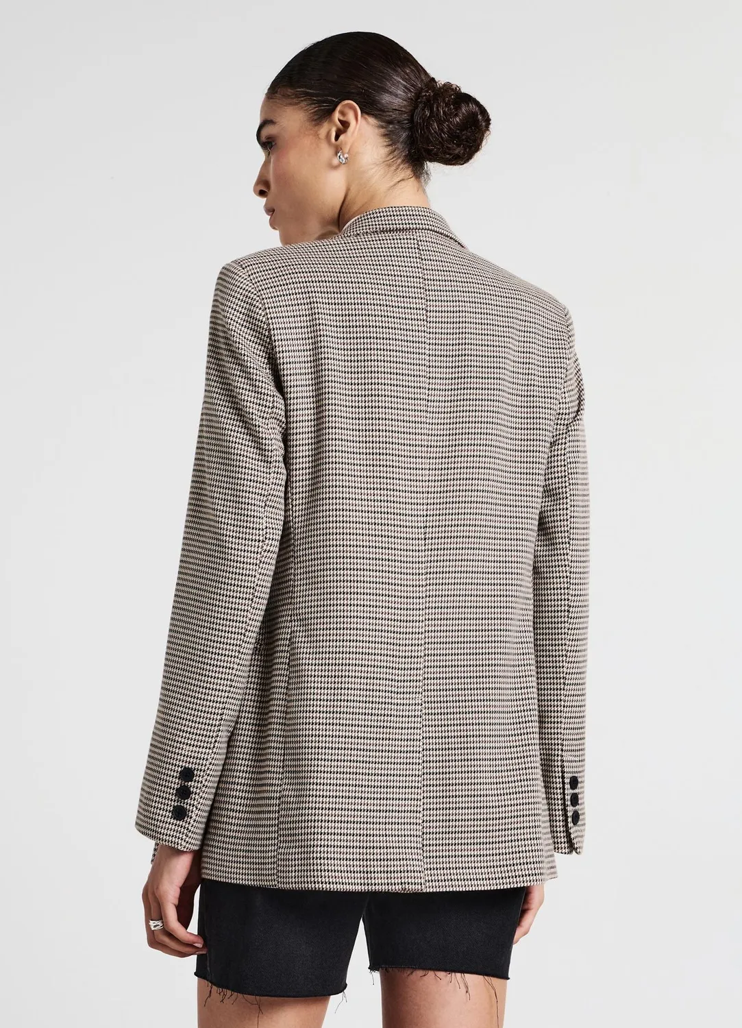 Calliope Veste pied-de-poule femme double boutonnage
