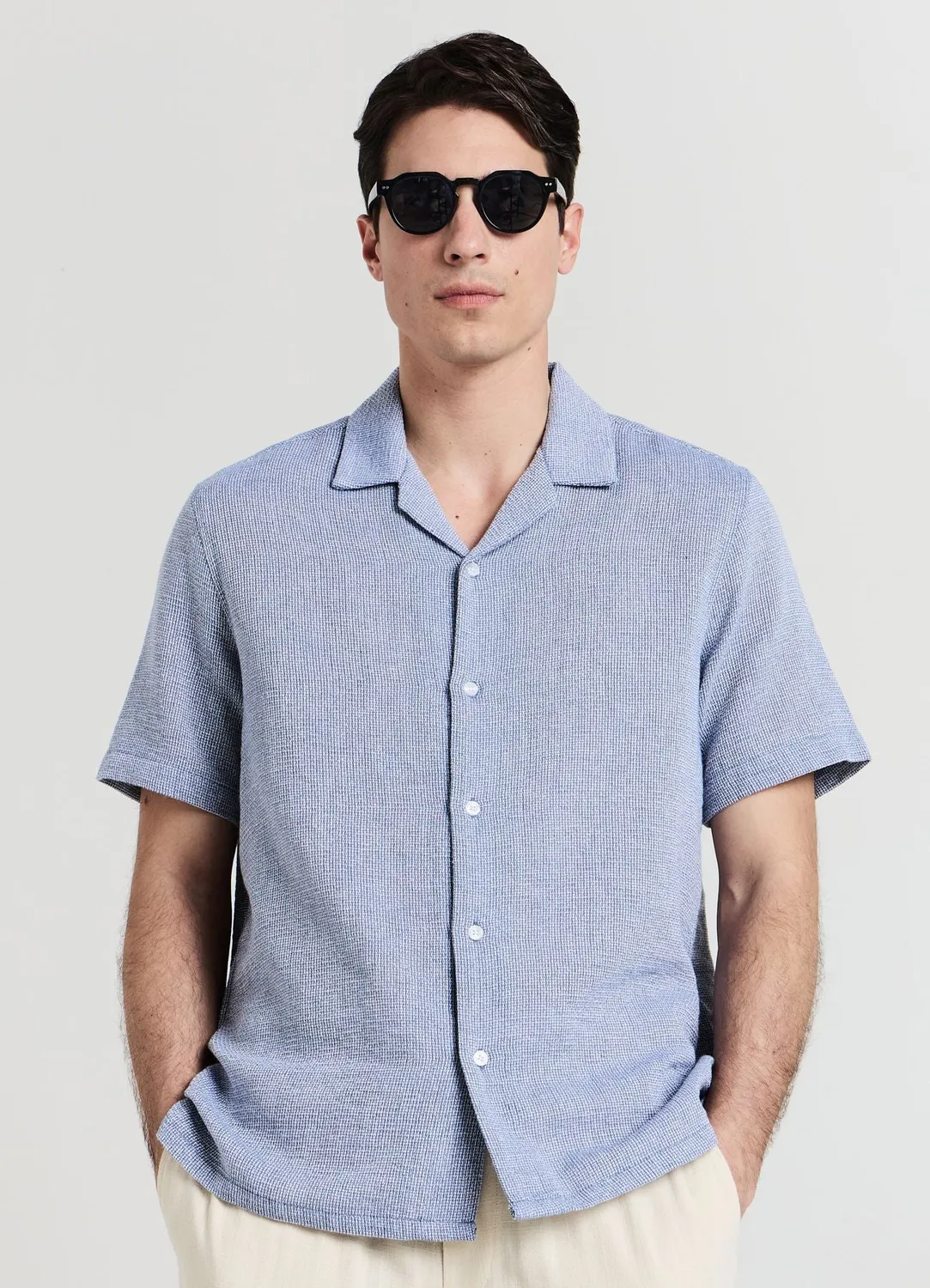 Calliope bowling chemise homme coton manches courtes