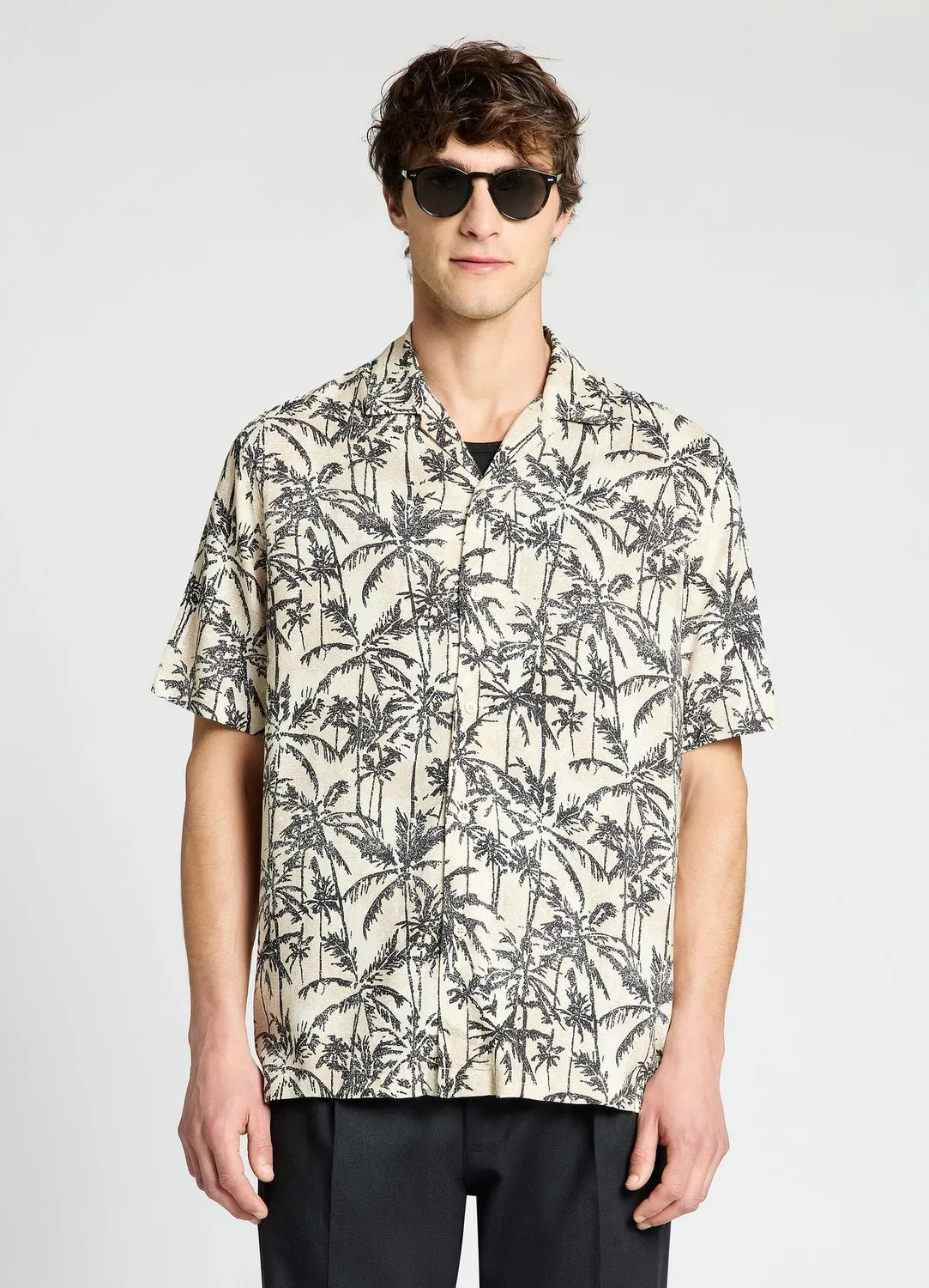 Calliope bowling palme chemise homme manches courtes