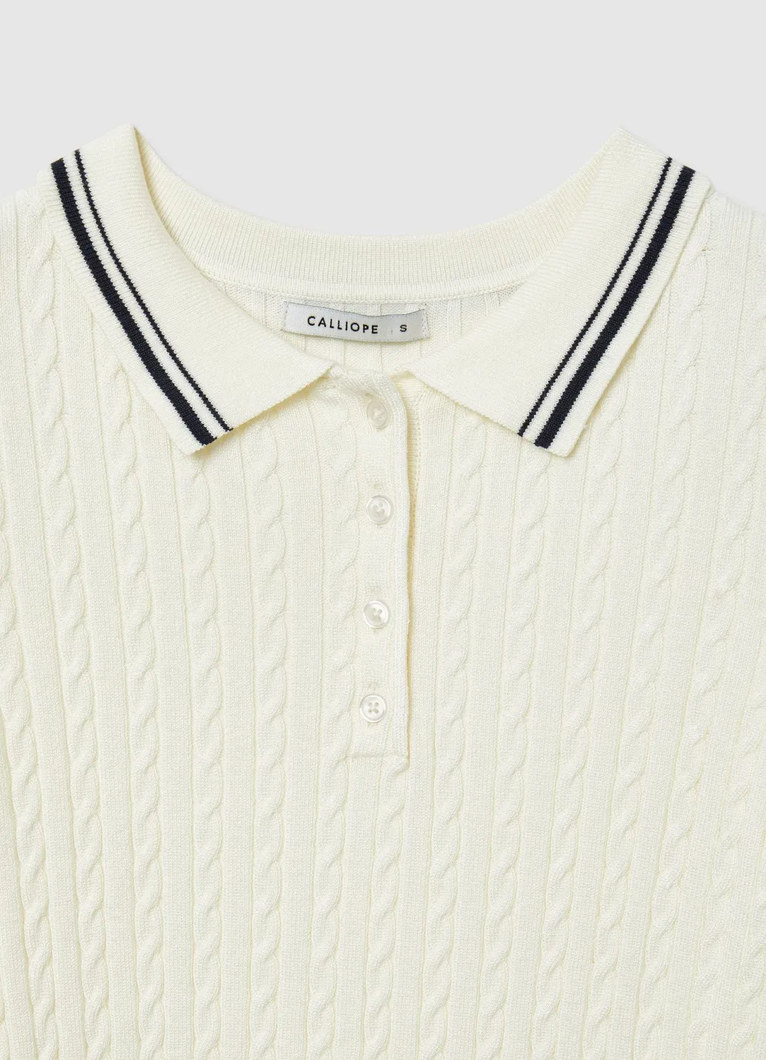 Calliope à tresses polo pull femme manches longues