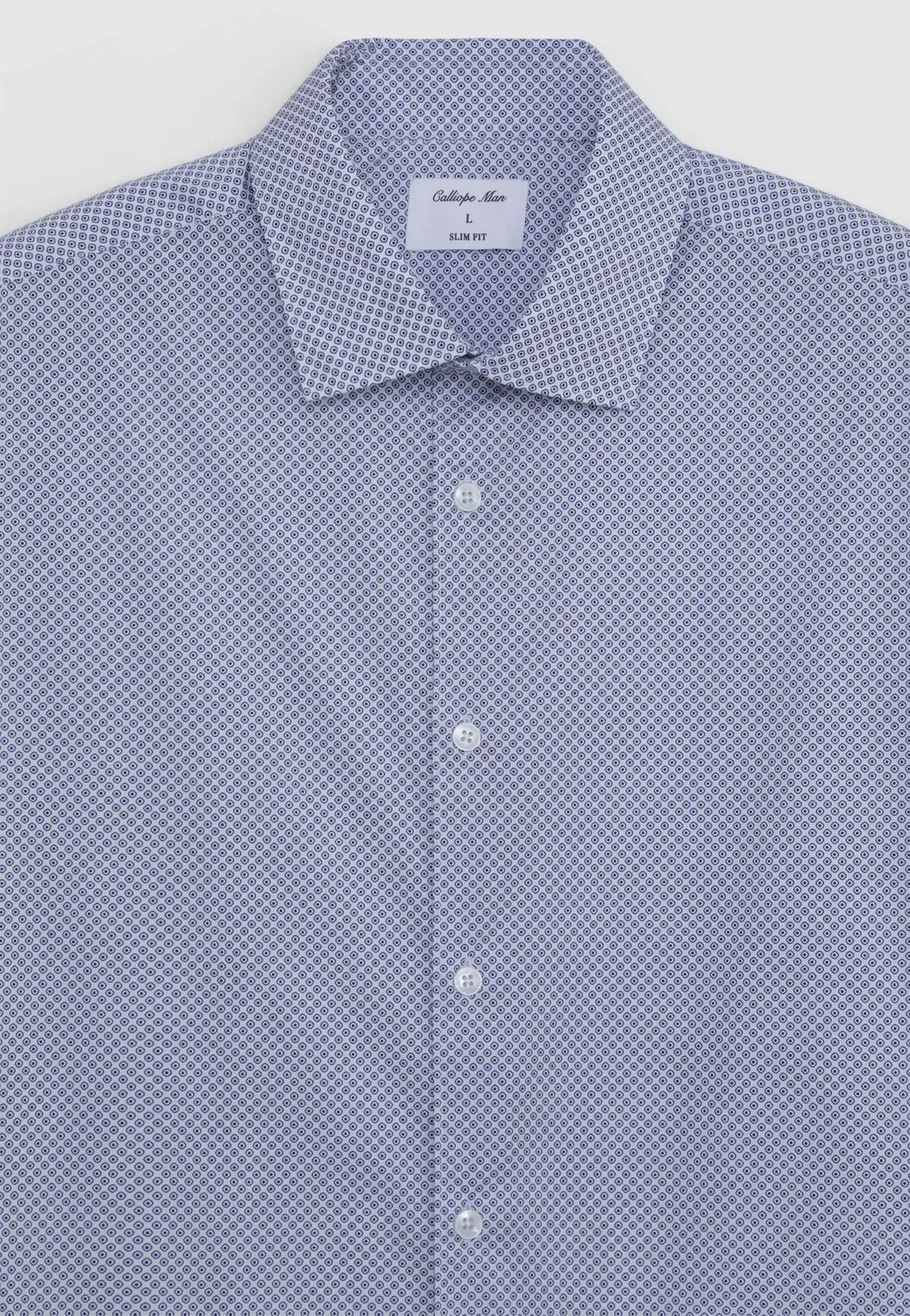 Calliope Chemise homme coton micro-motifs regular