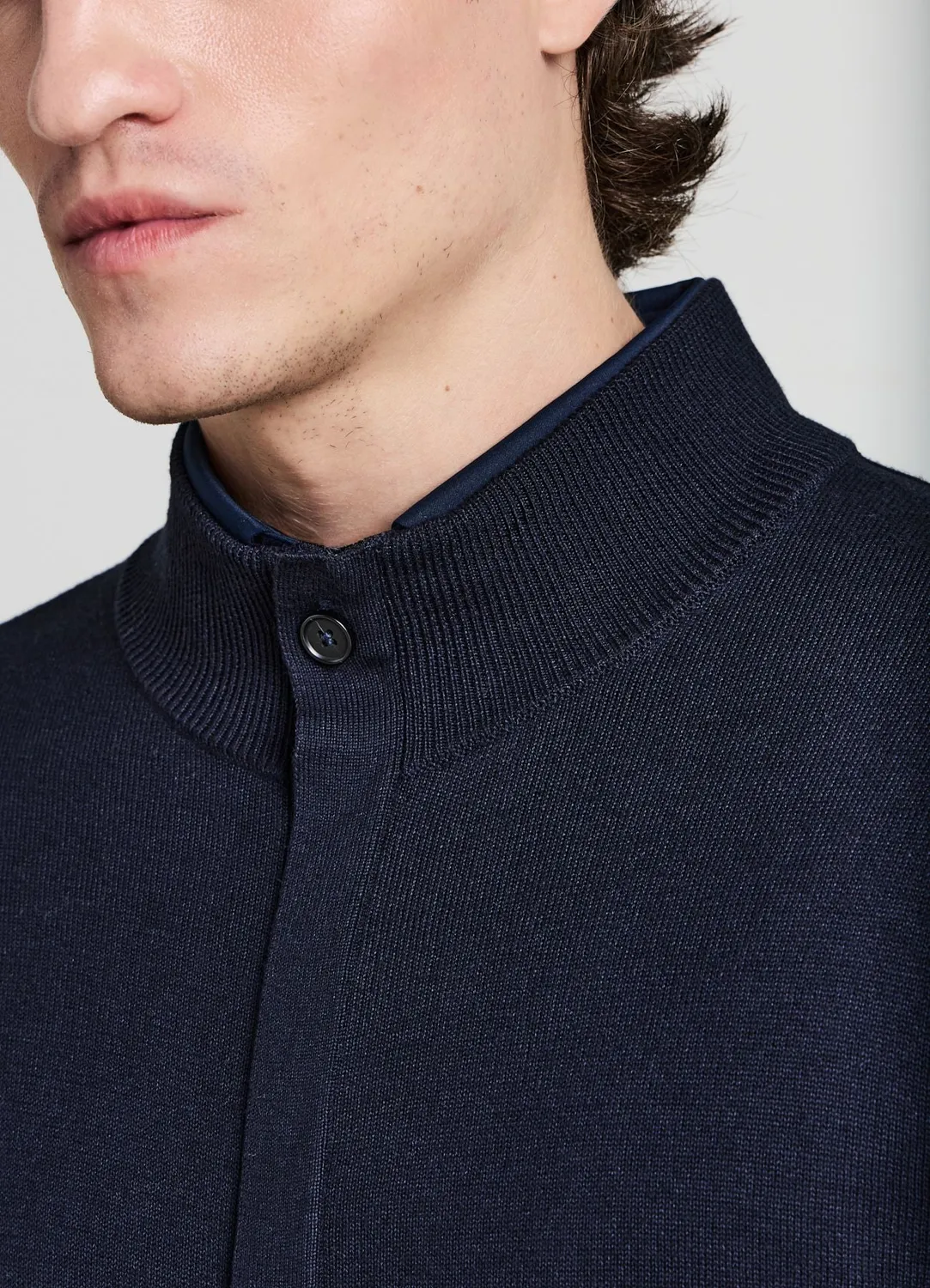 Calliope cardigan zip cardigan homme uni col cotele
