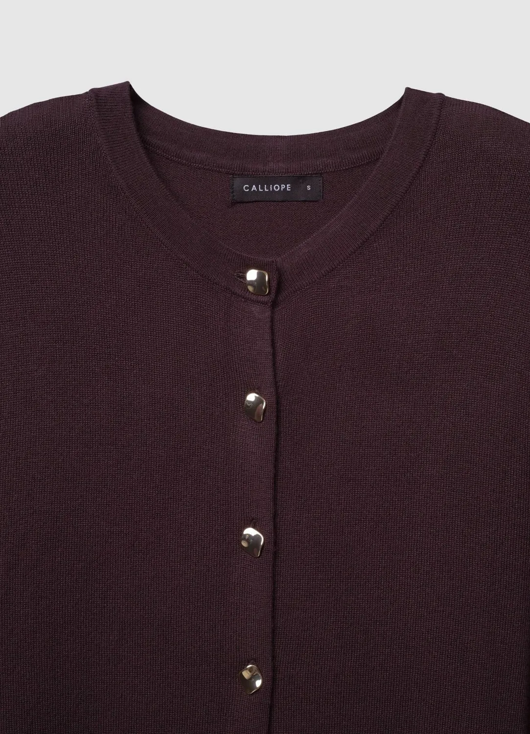 Calliope Boutons Dorés cardigan femme col rond