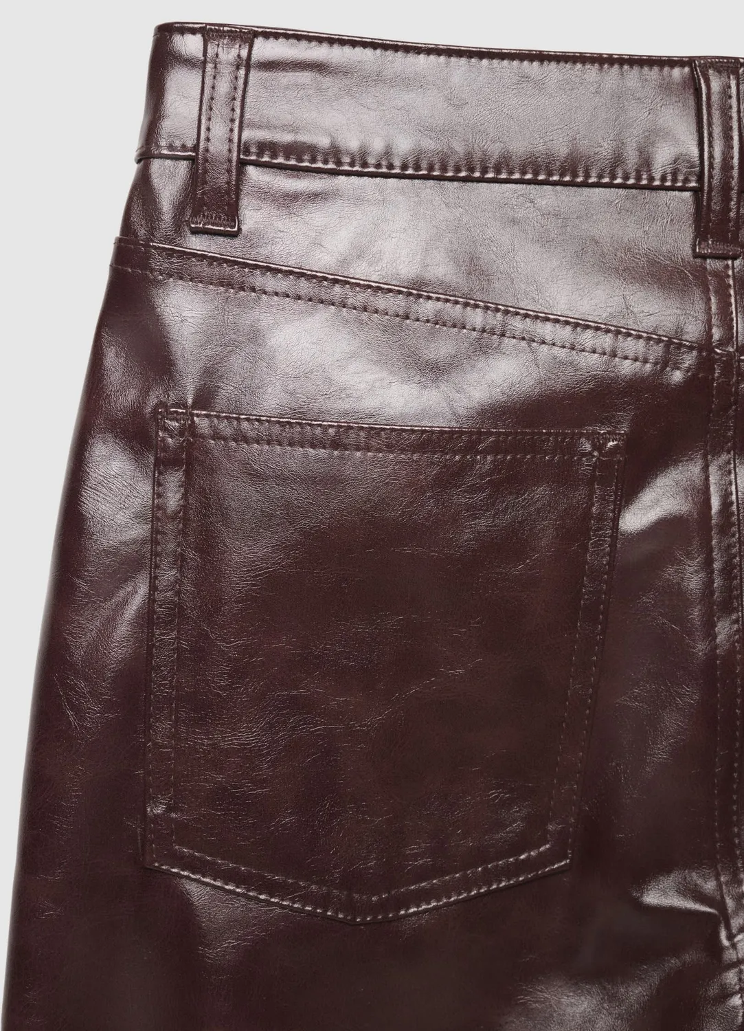 Calliope pantalon droit femme effet cuir