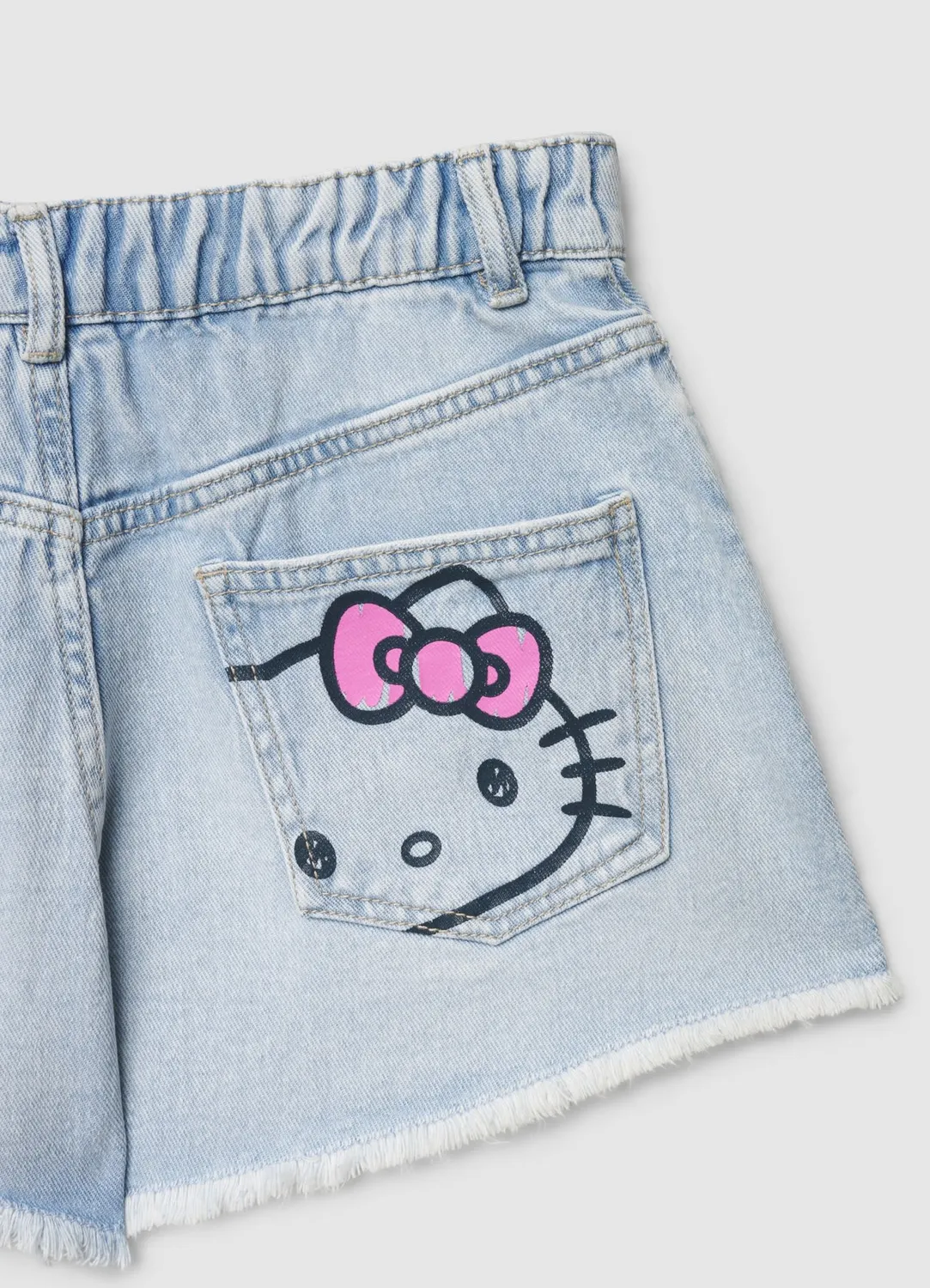 Calliope Short jean Hello Kitty fille effiloché