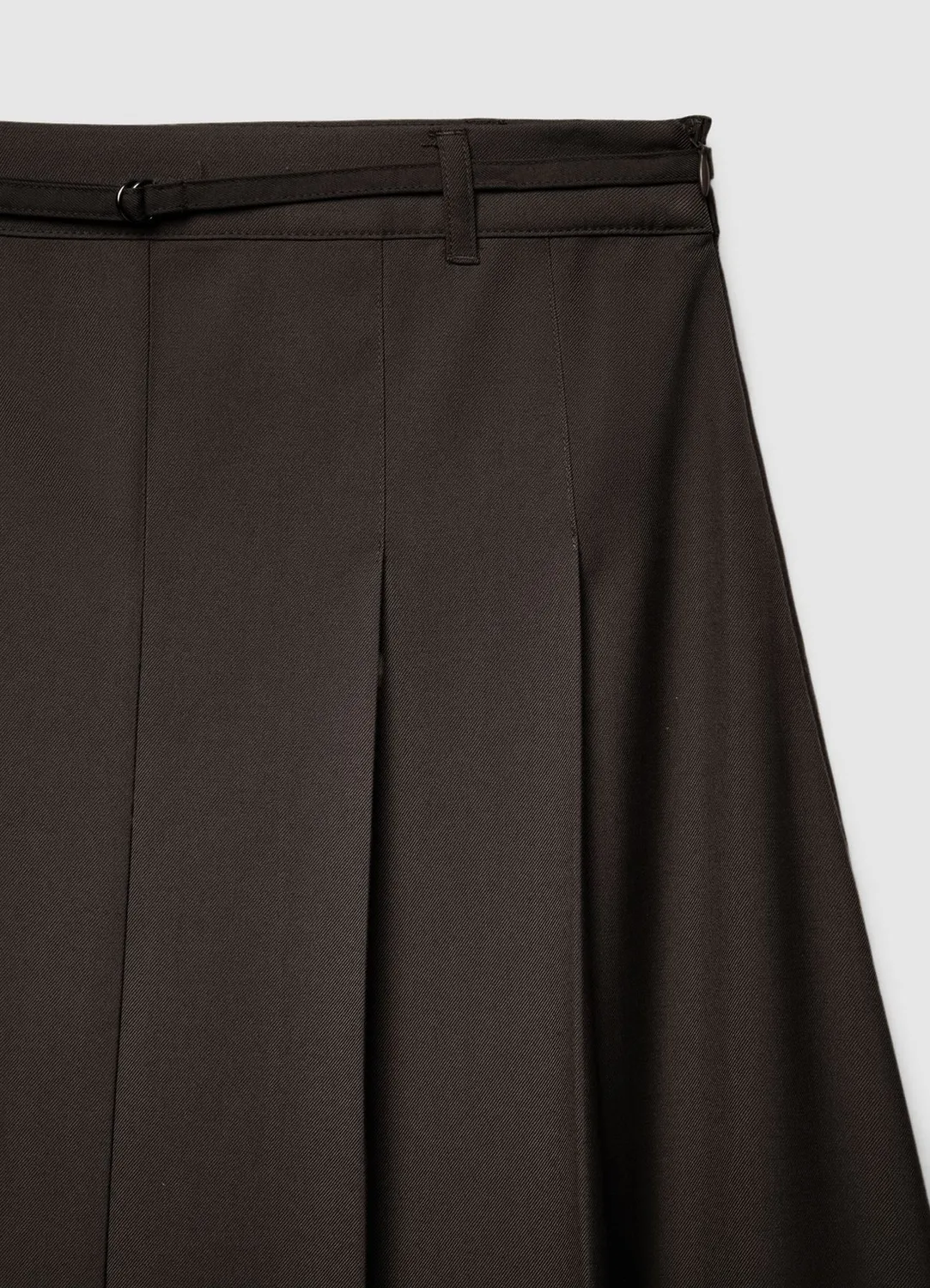 Calliope Jupe midi plissee asymetrique ceinture taille M