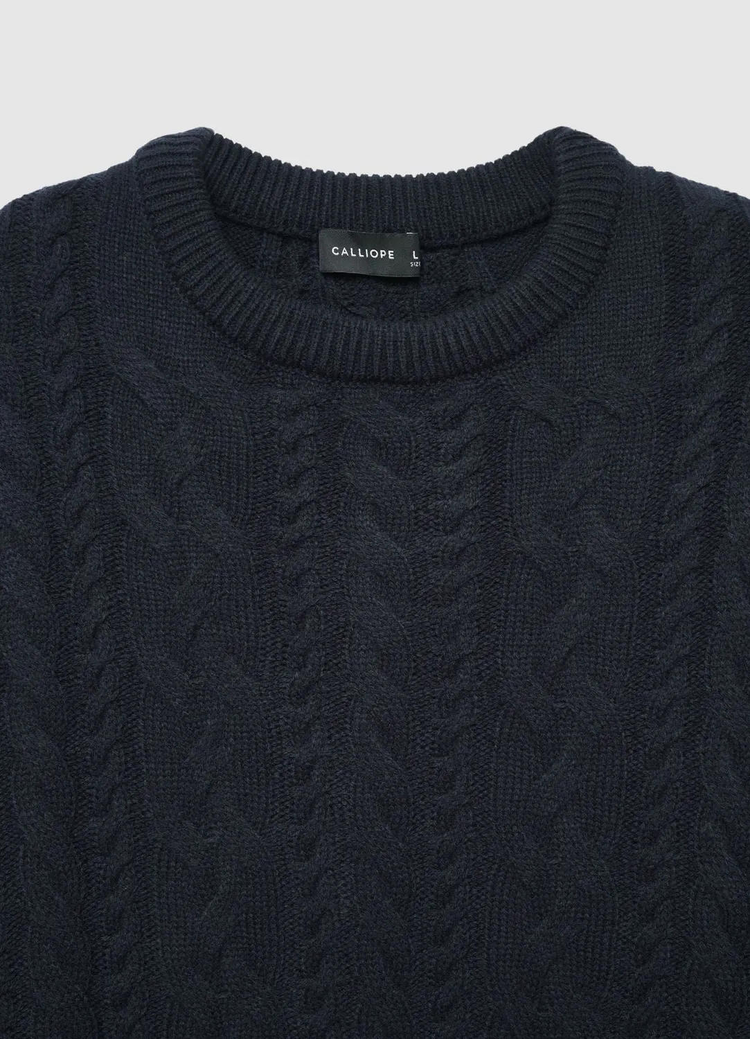 Calliope Tresses pull homme col rond à torsades