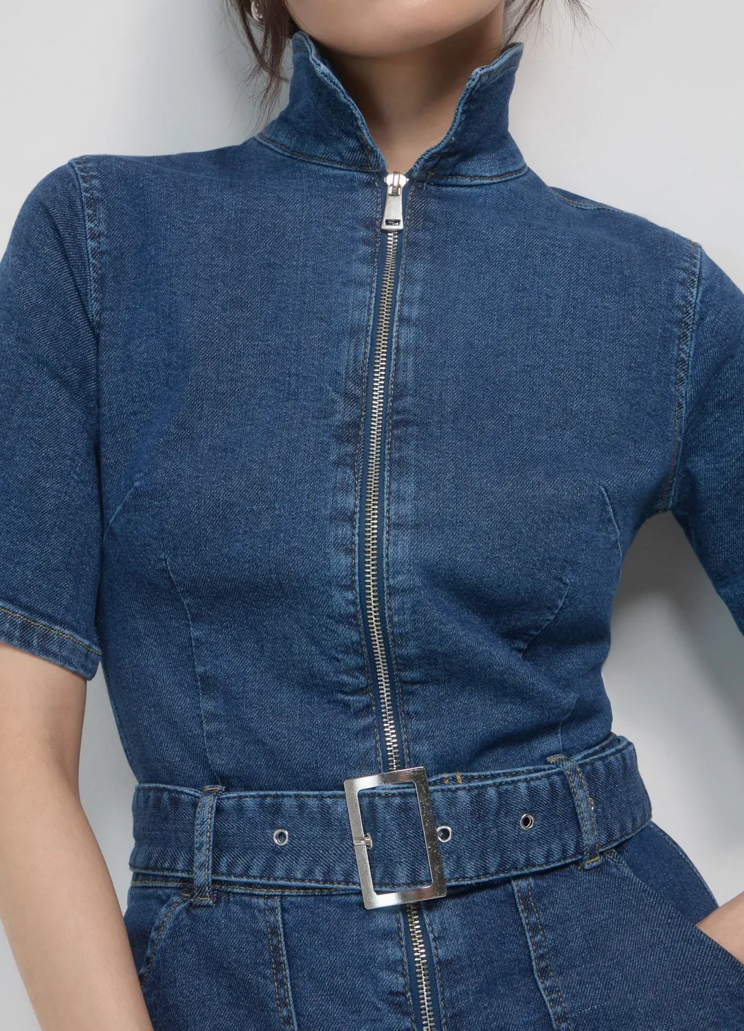 Calliope denim combinaison femme jean à ceinture