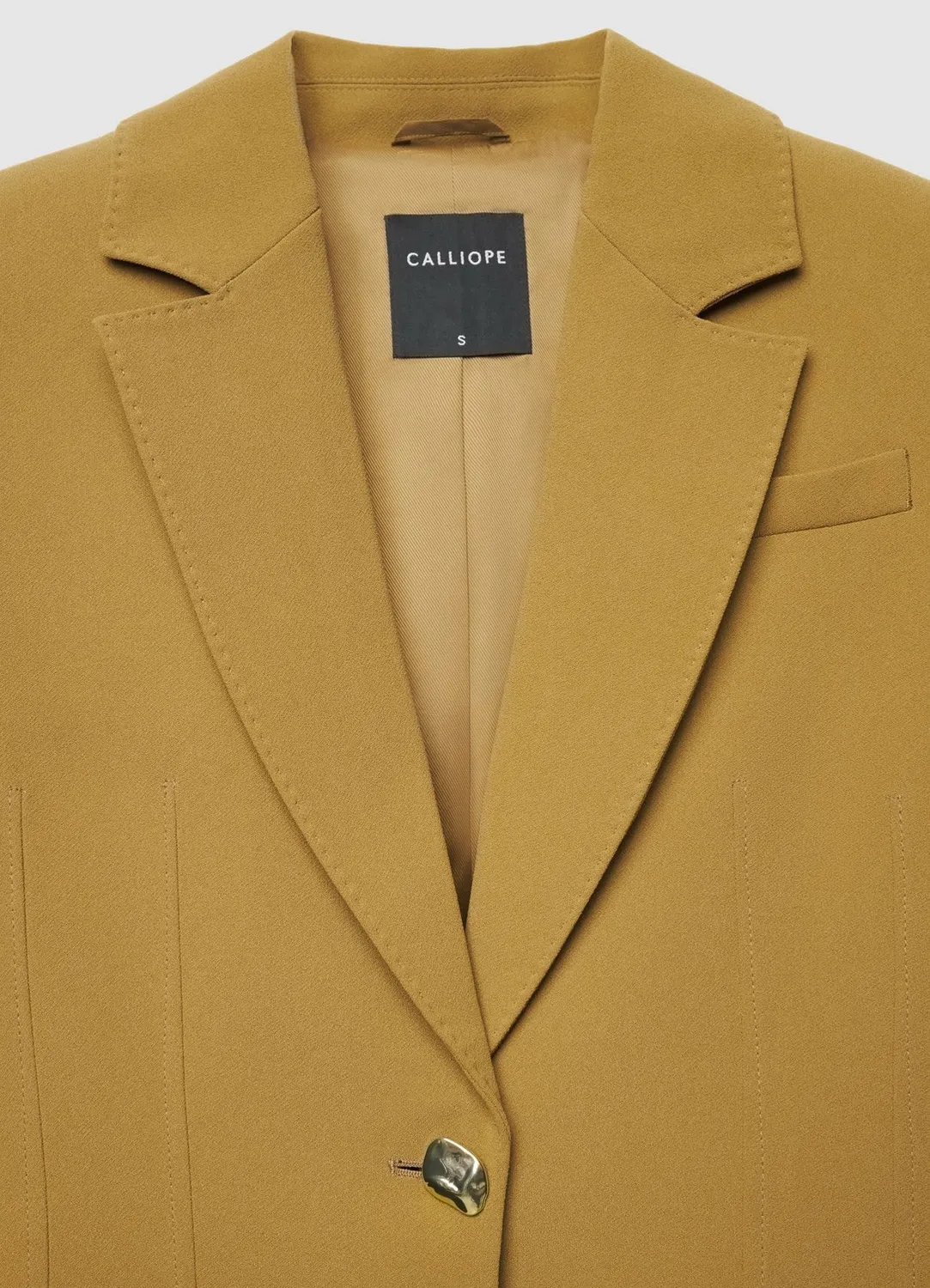 Calliope monopetto blazer crêpe femme pinces