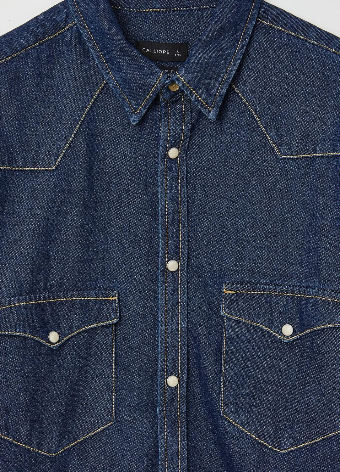 Calliope chemise western denim homme boutons