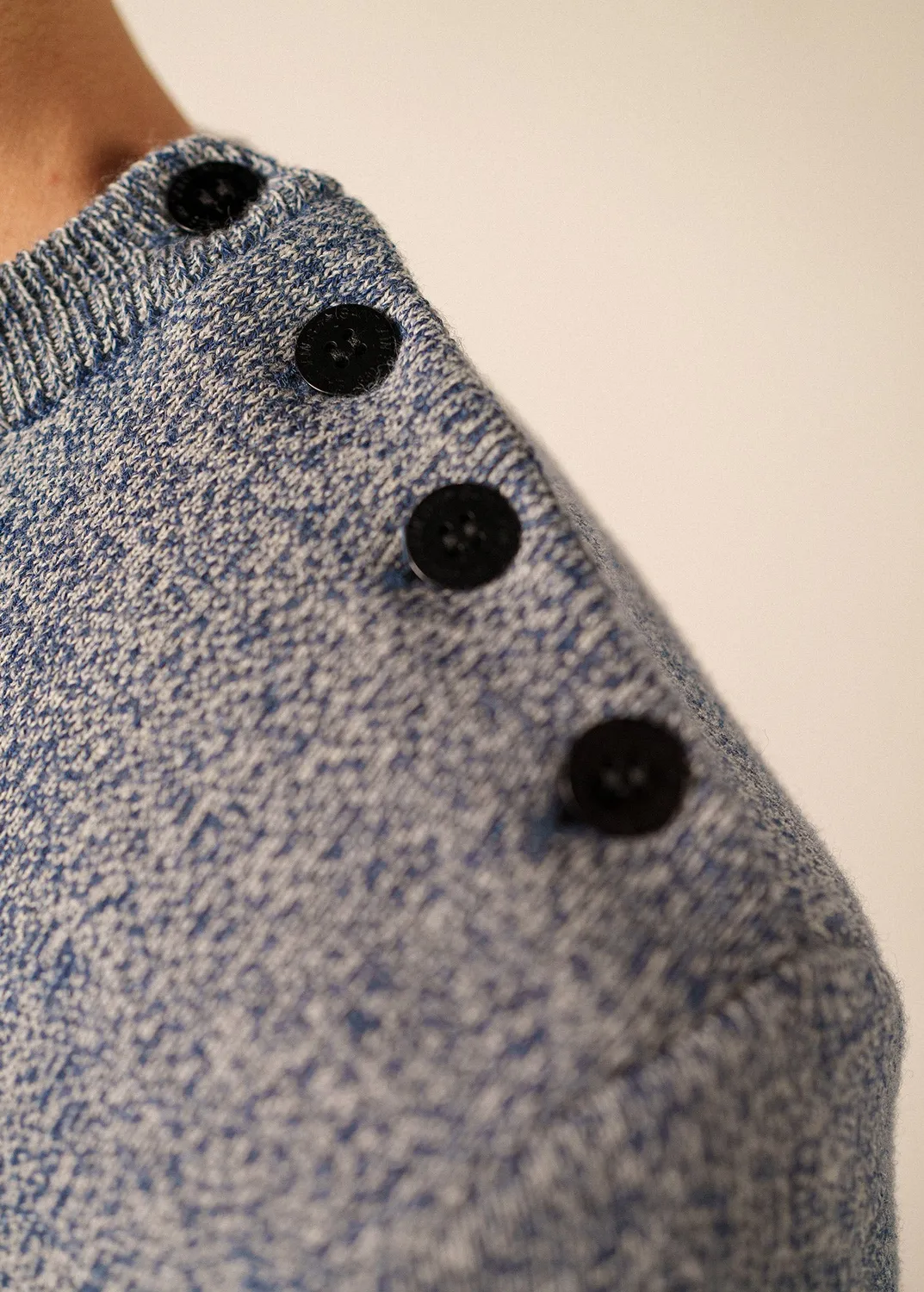 Saint James Cancale pull marin homme jean écru laine
