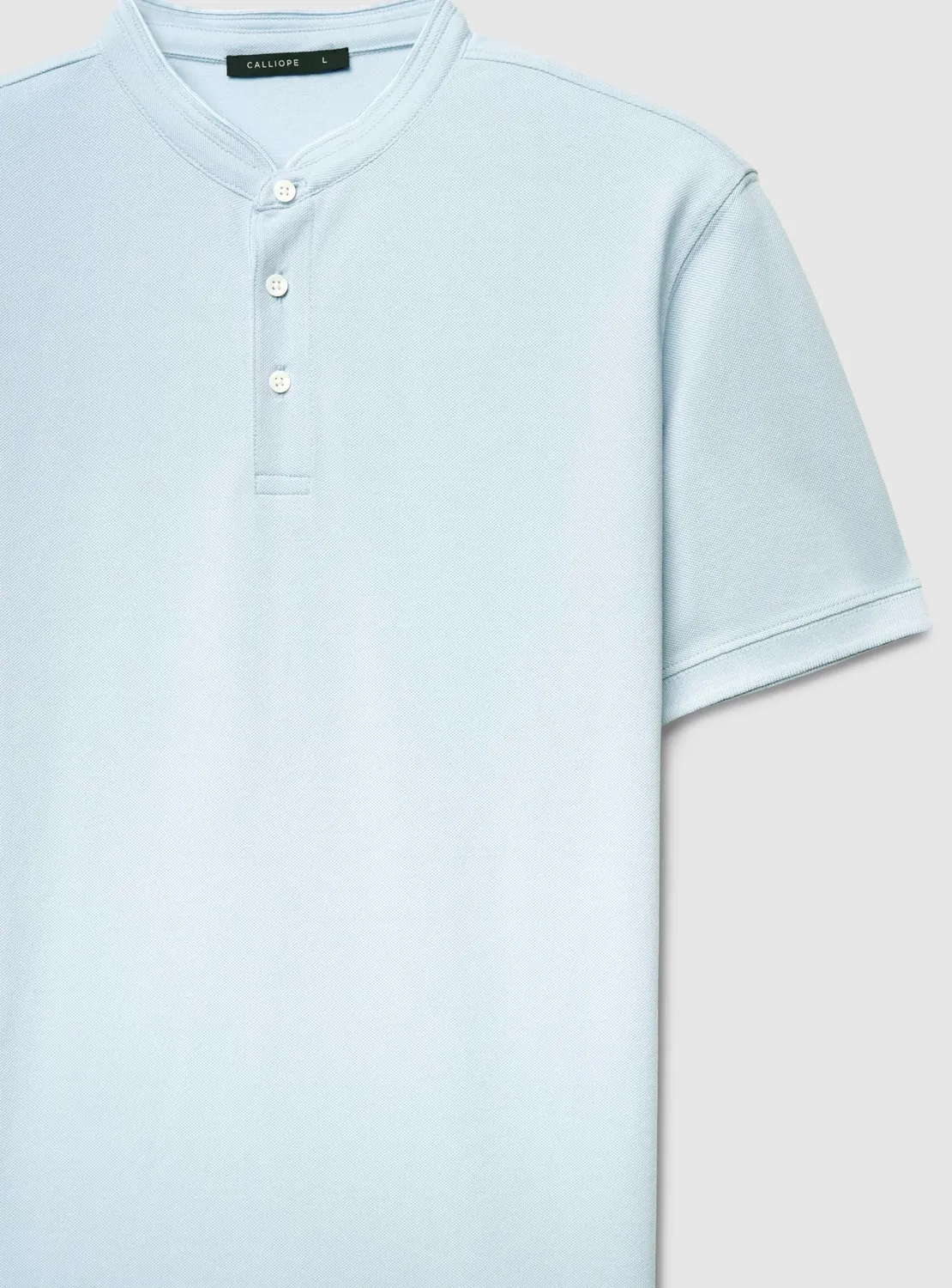 Calliope polo col coréen homme 3 boutons