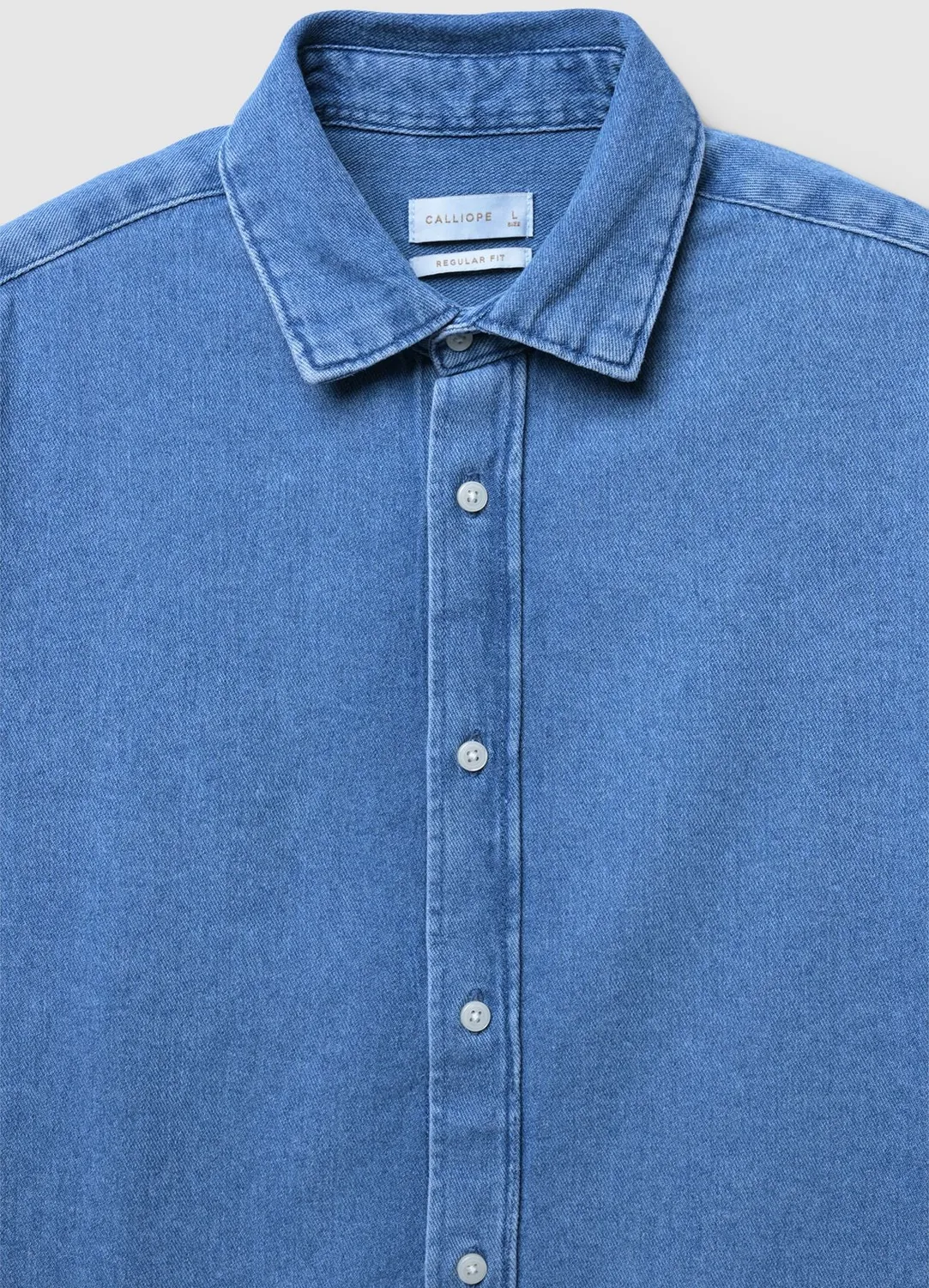 Calliope chemise denim homme manches longues coton