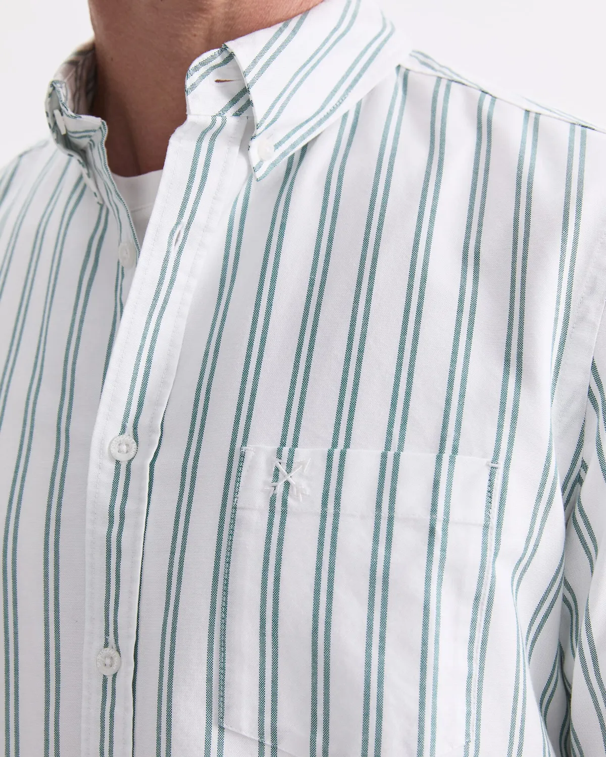 Sportscraft Oxford Long Sleeve Stripe Shirt chemise coton