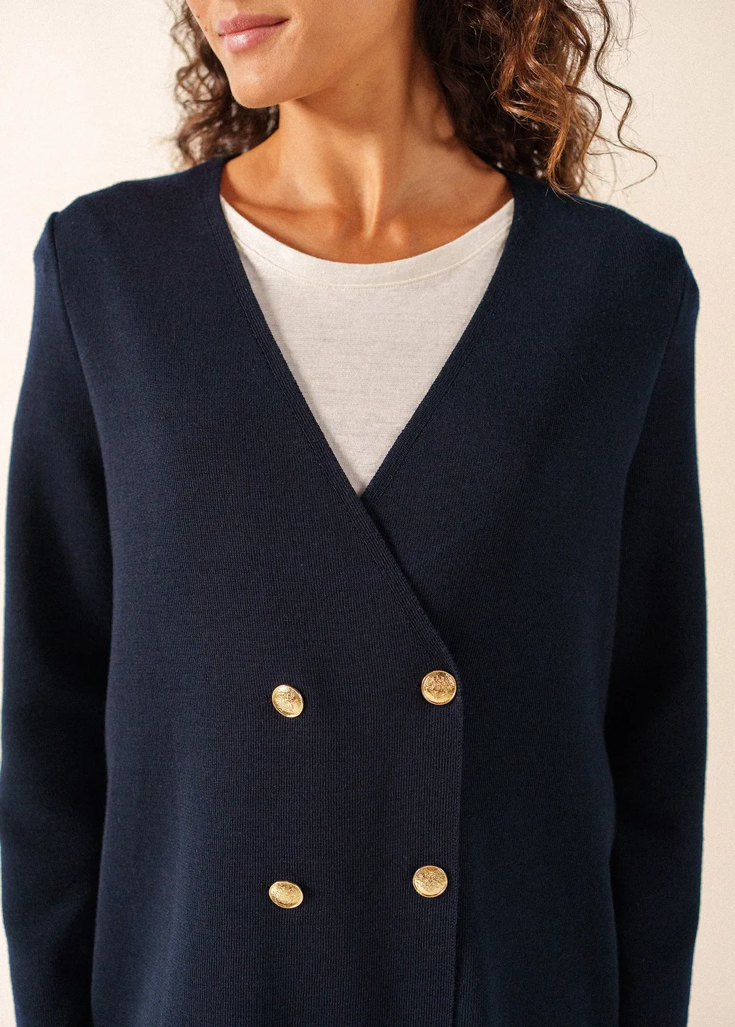 Saint James Frontignan veste navy laine