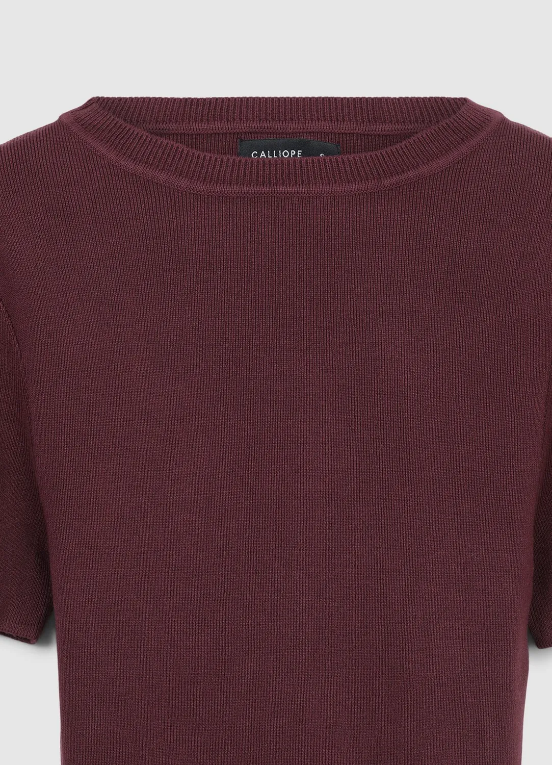Calliope t-shirt uni femme col rond manches courtes