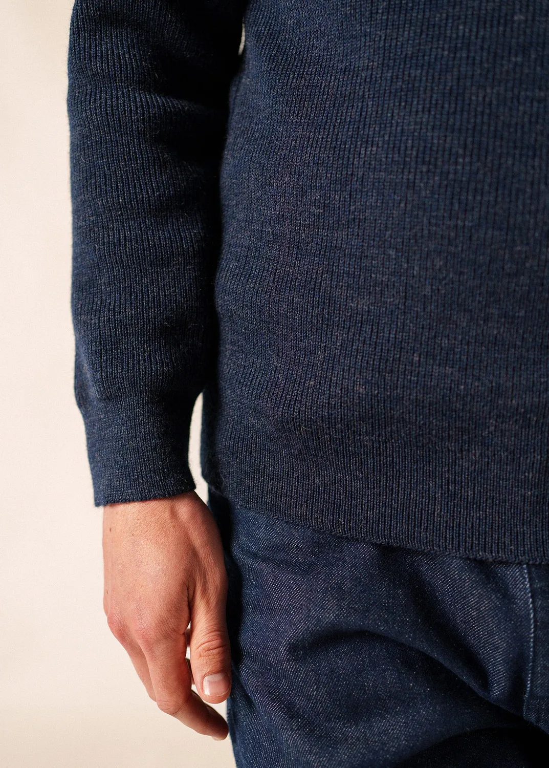 Saint James Cotentin pull camionneur BLEU CHINE laine