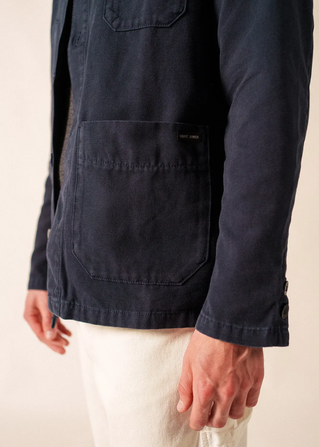 Saint James Sirocco veste marine toile coton