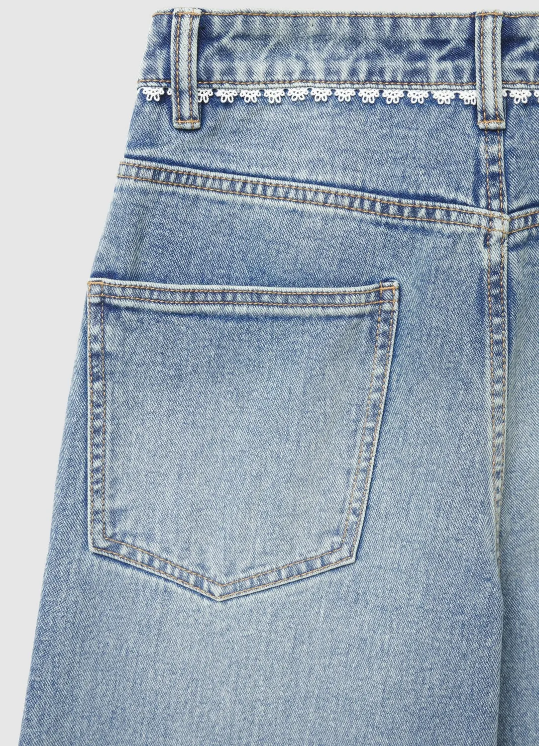 Calliope jean palazzo dentelle femme 42 denim