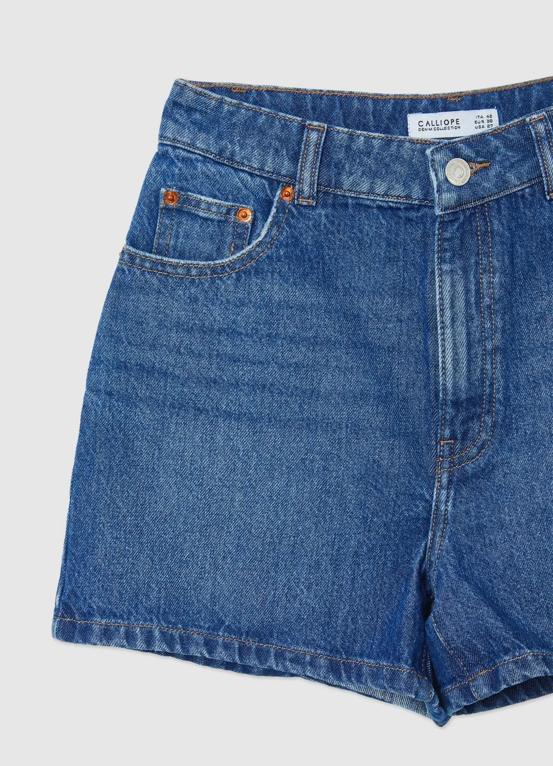 Calliope bermuda denim femme taille haute 5 tailles