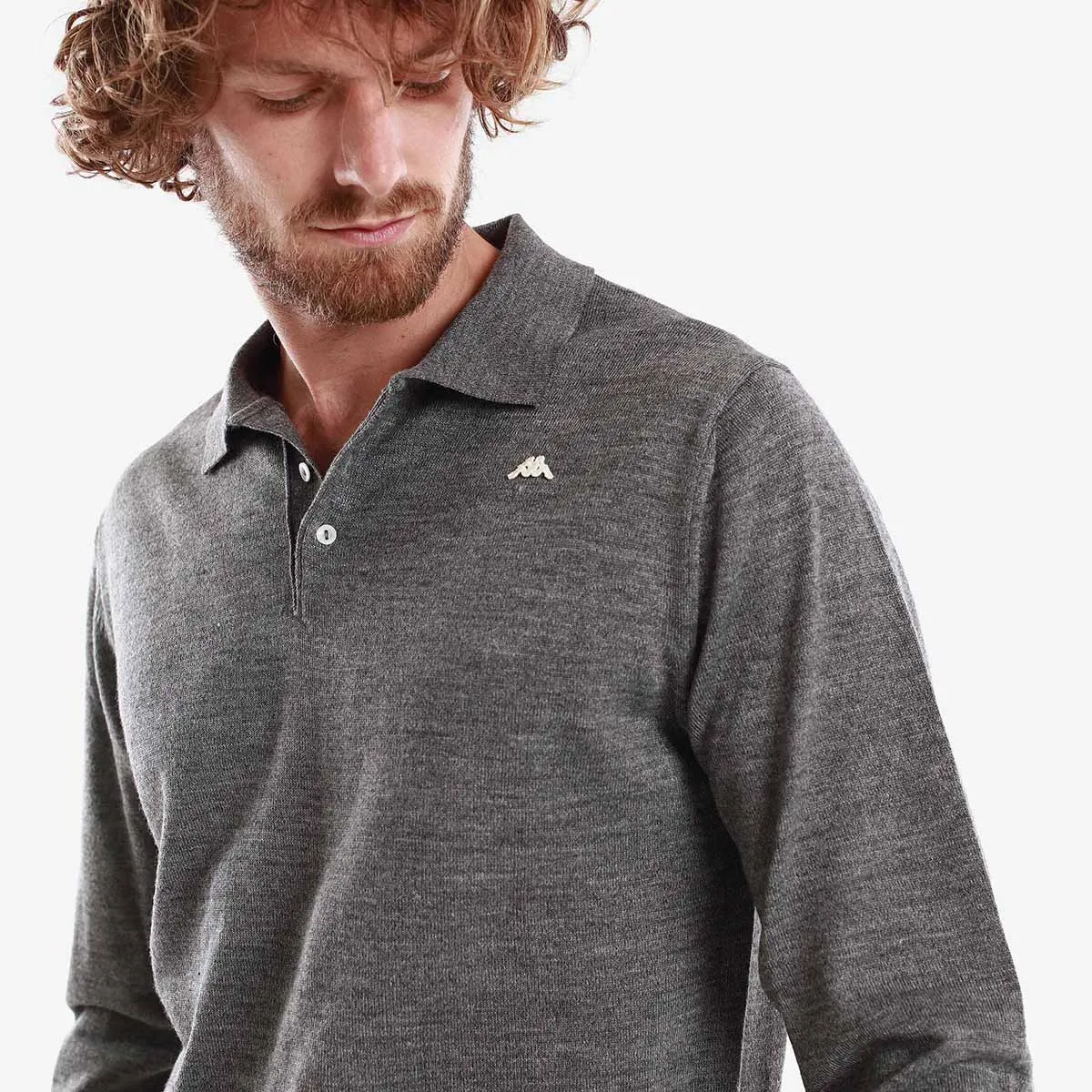 Robe di Kappa Daimen polo gris unisexe manches longues