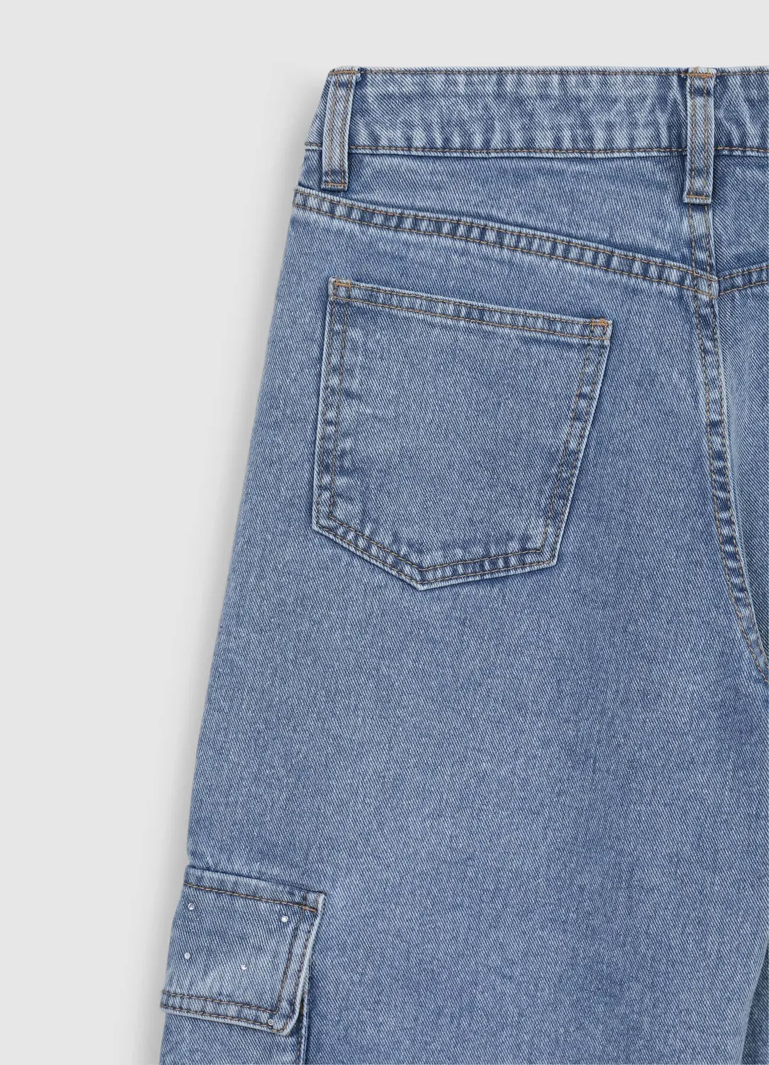 Calliope jean cargo femme regular à strass