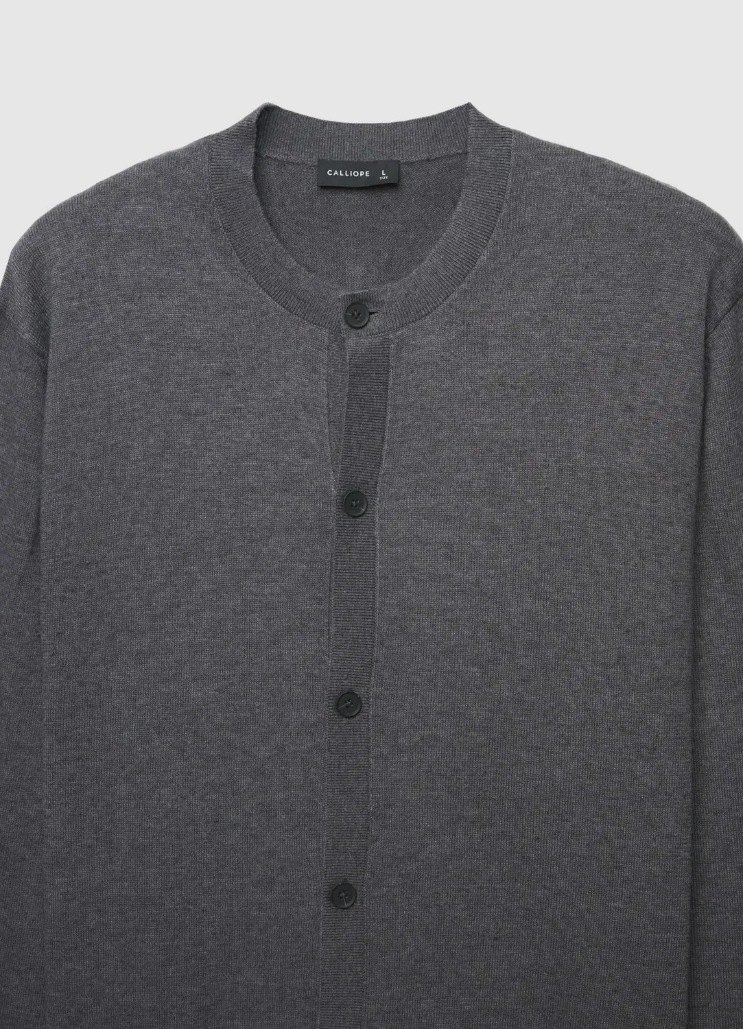 Calliope cardigan boutons homme col rond uni