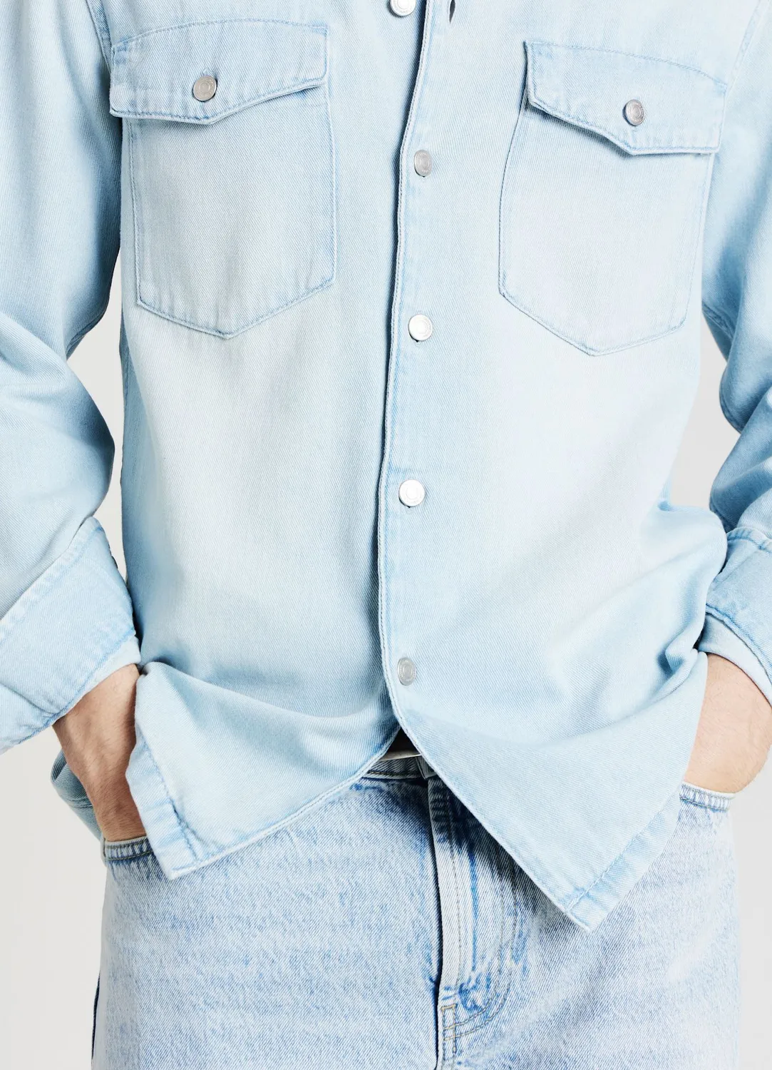 Calliope chemise en jean homme manches longues
