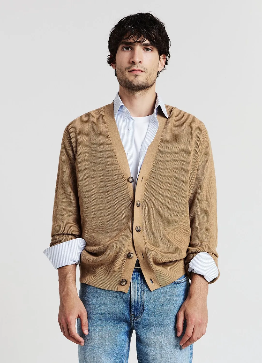Calliope Cardigan Boutons Gilet Homme Col V Uni