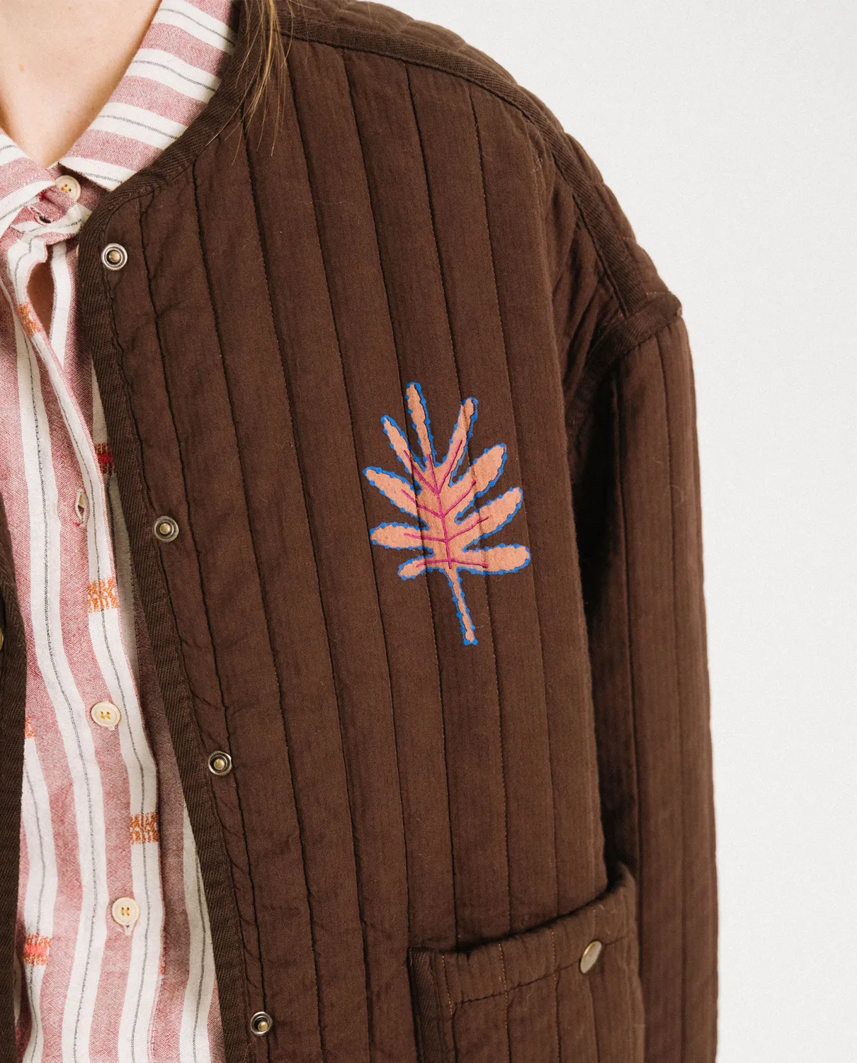 Tinsels Fame veste caffe coton matelassé birdy