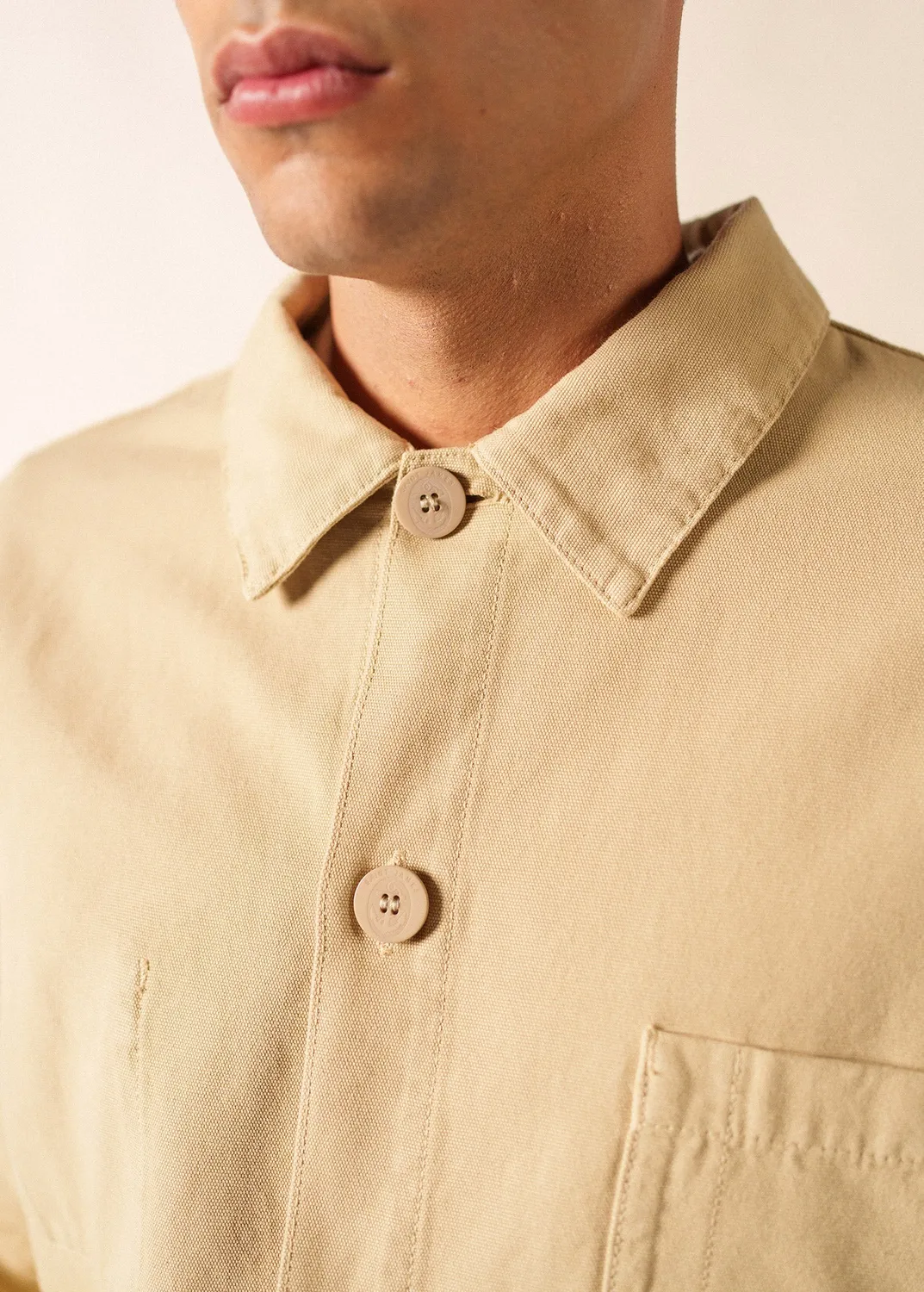 Saint James Sirocco veste coton sable coupe droite