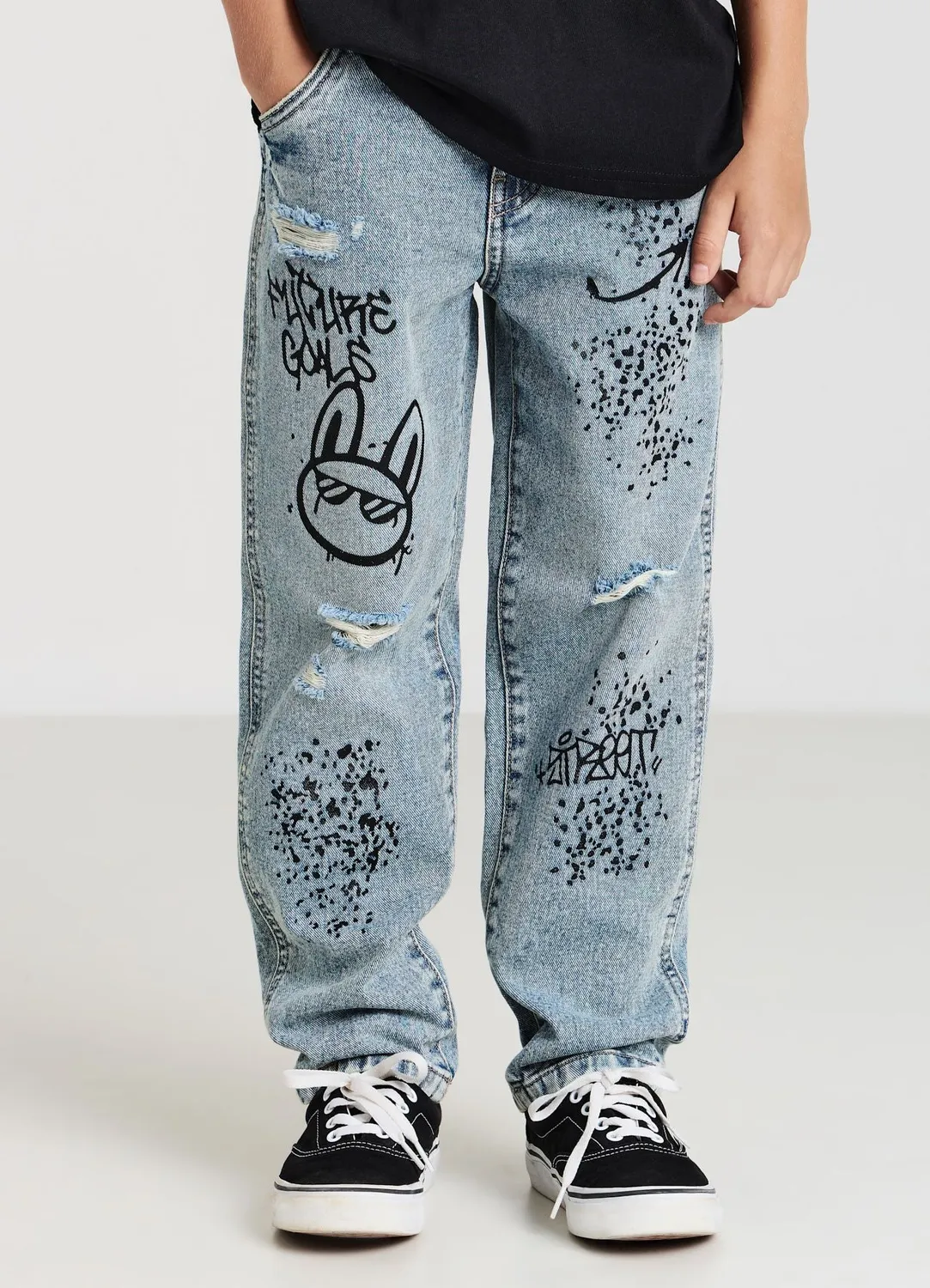 Calliope Jean baggy patch garçon