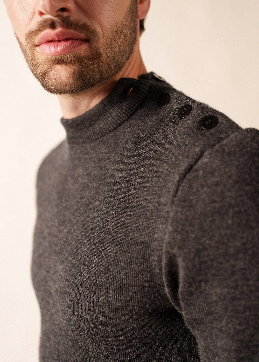 Saint James Matelot pull marin uni gris pure laine vierge
