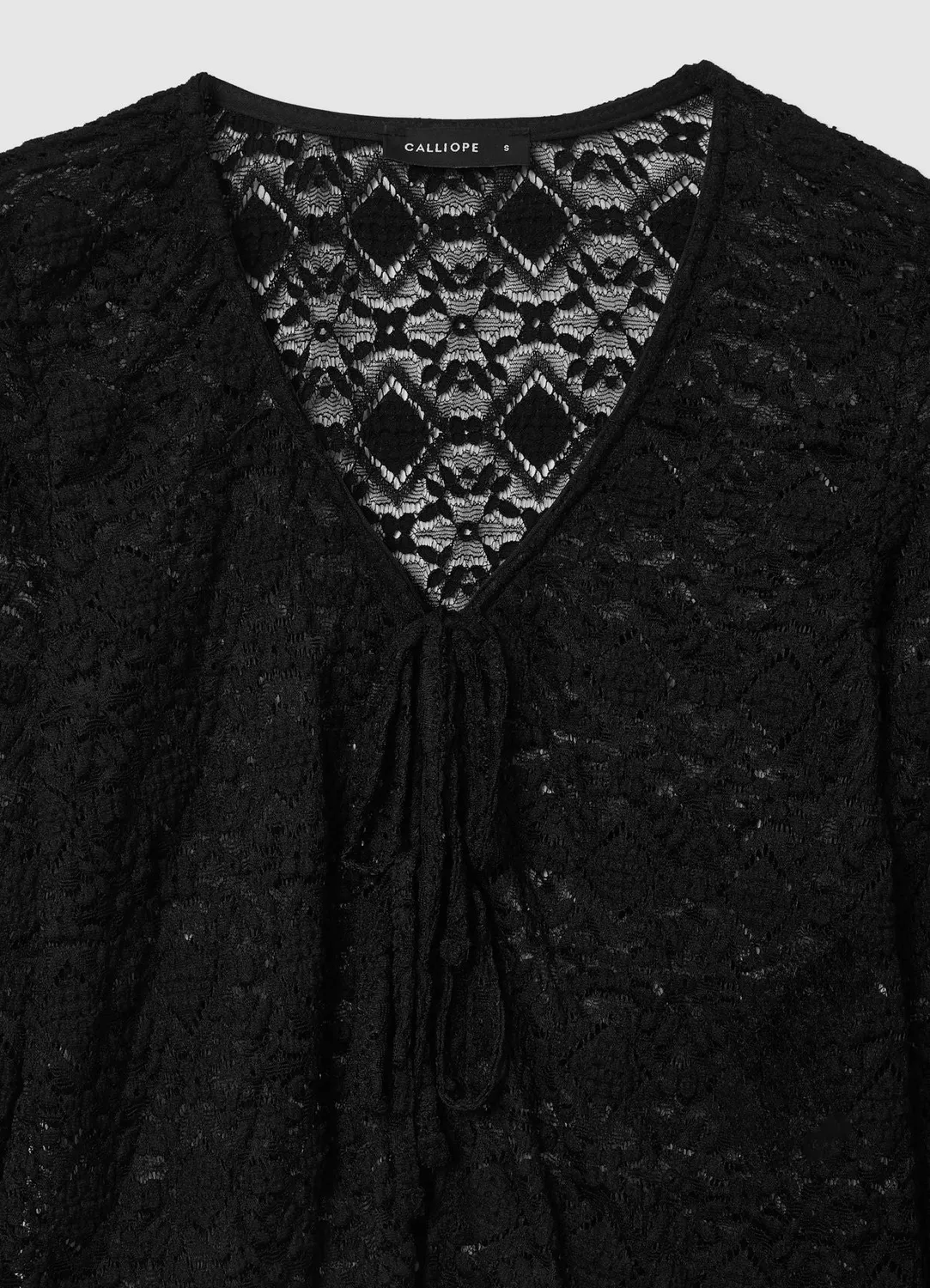 Calliope cardigan dentelle femme lacets col V