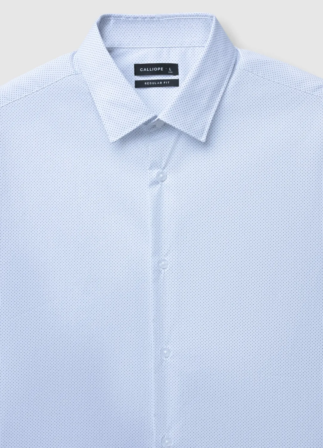 Chemise Calliope micro pois homme coton manches longues