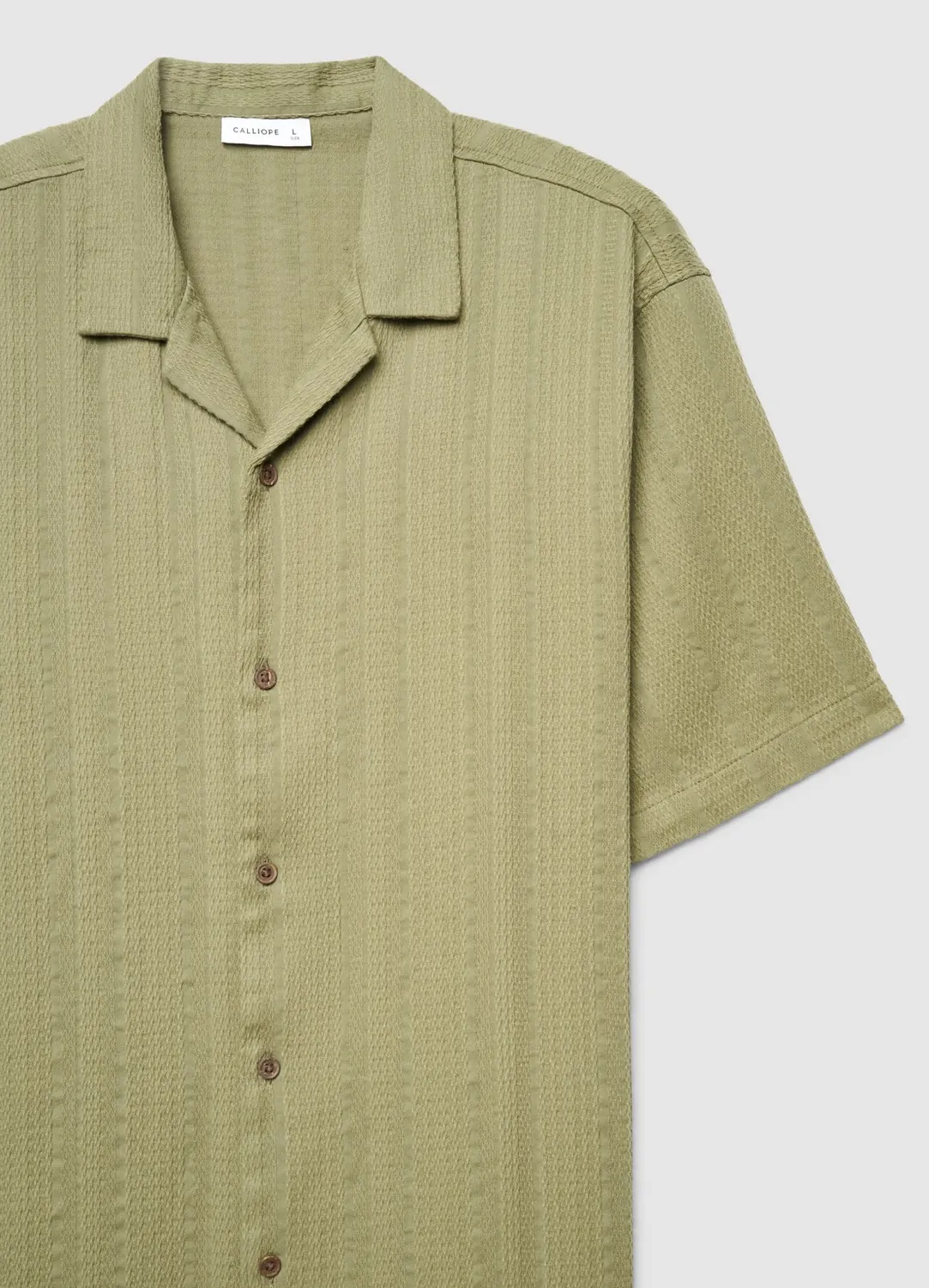 Calliope chemise bowling jacquard rayures homme manches courtes