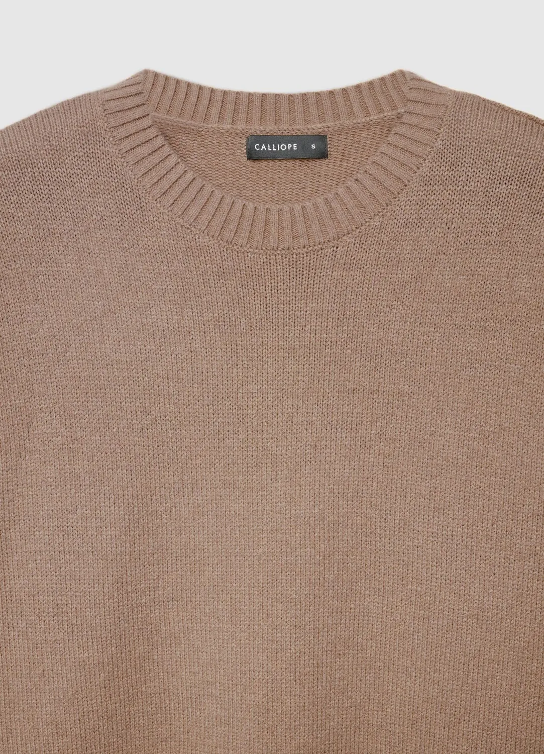 Calliope pull femme col rond uni bord franc