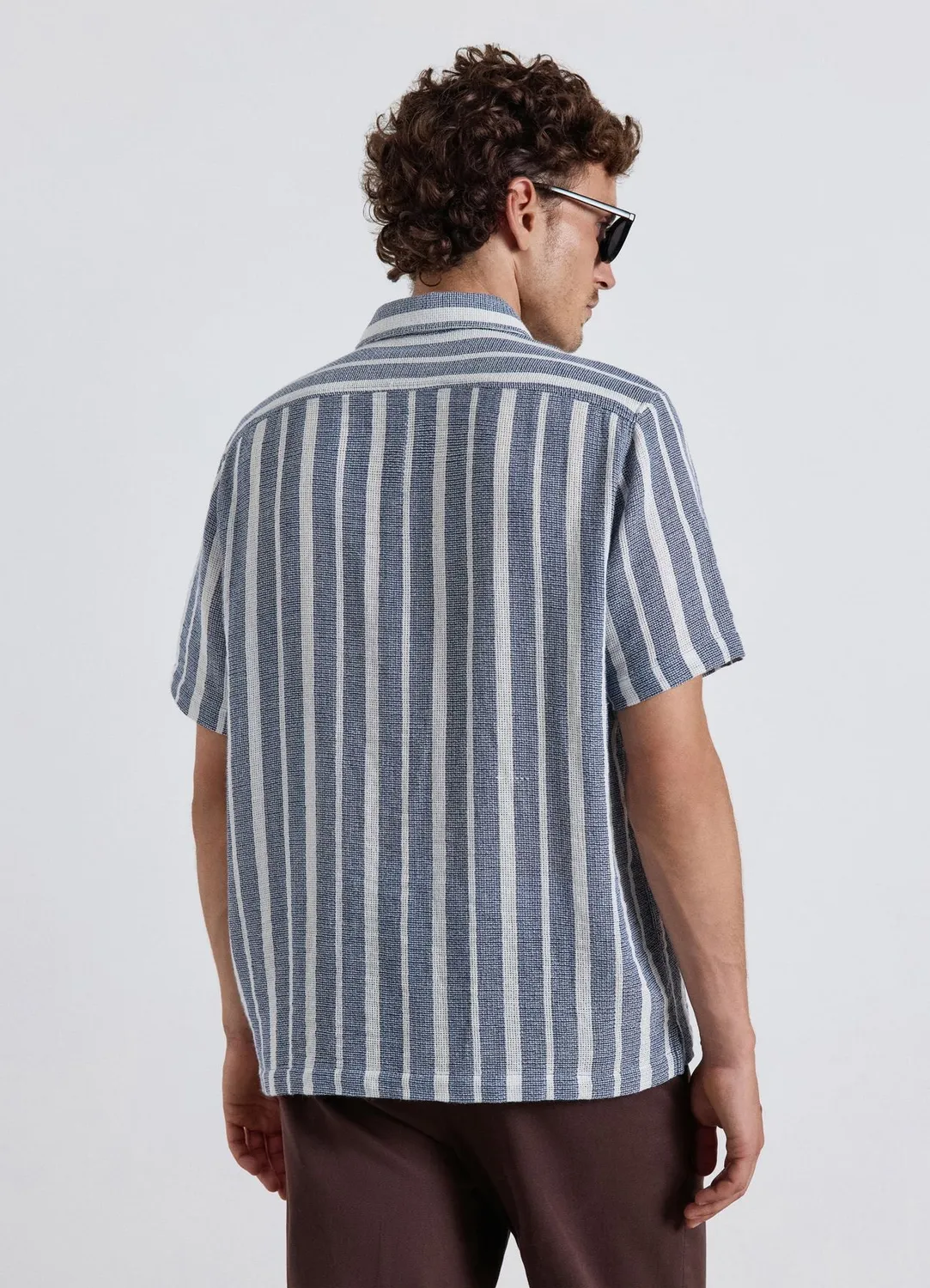 Calliope chemise rayée homme manches courtes