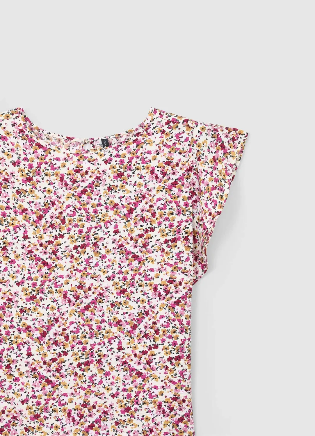 Calliope blouse volants fleurie femme manche courte