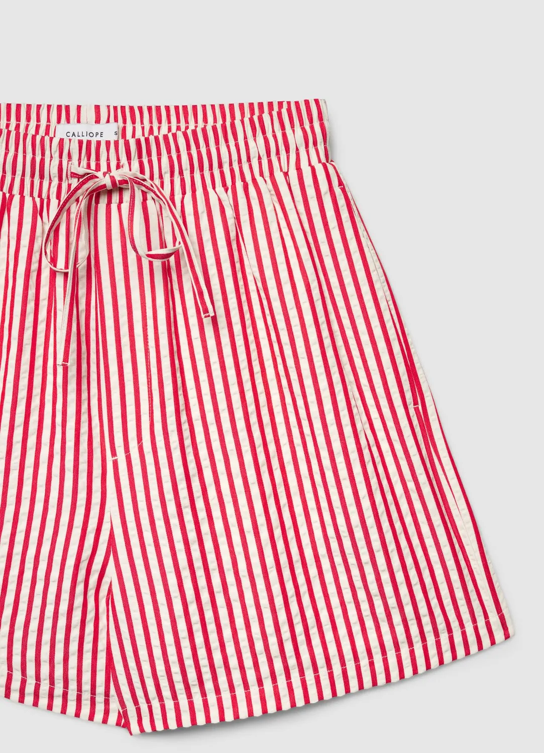 Calliope short rayé femme taille haute cordon