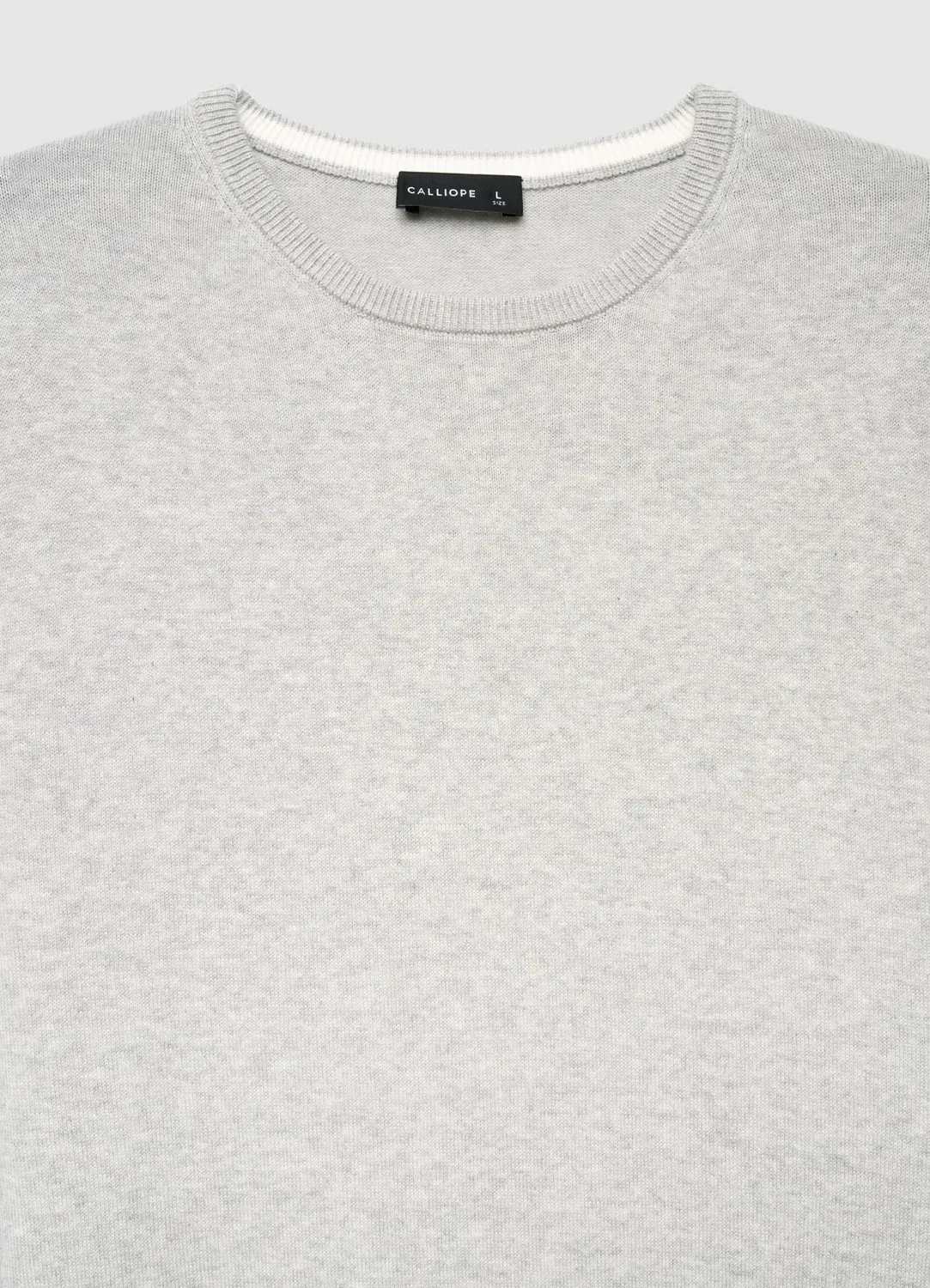 Calliope pull col rond homme uni manches longues
