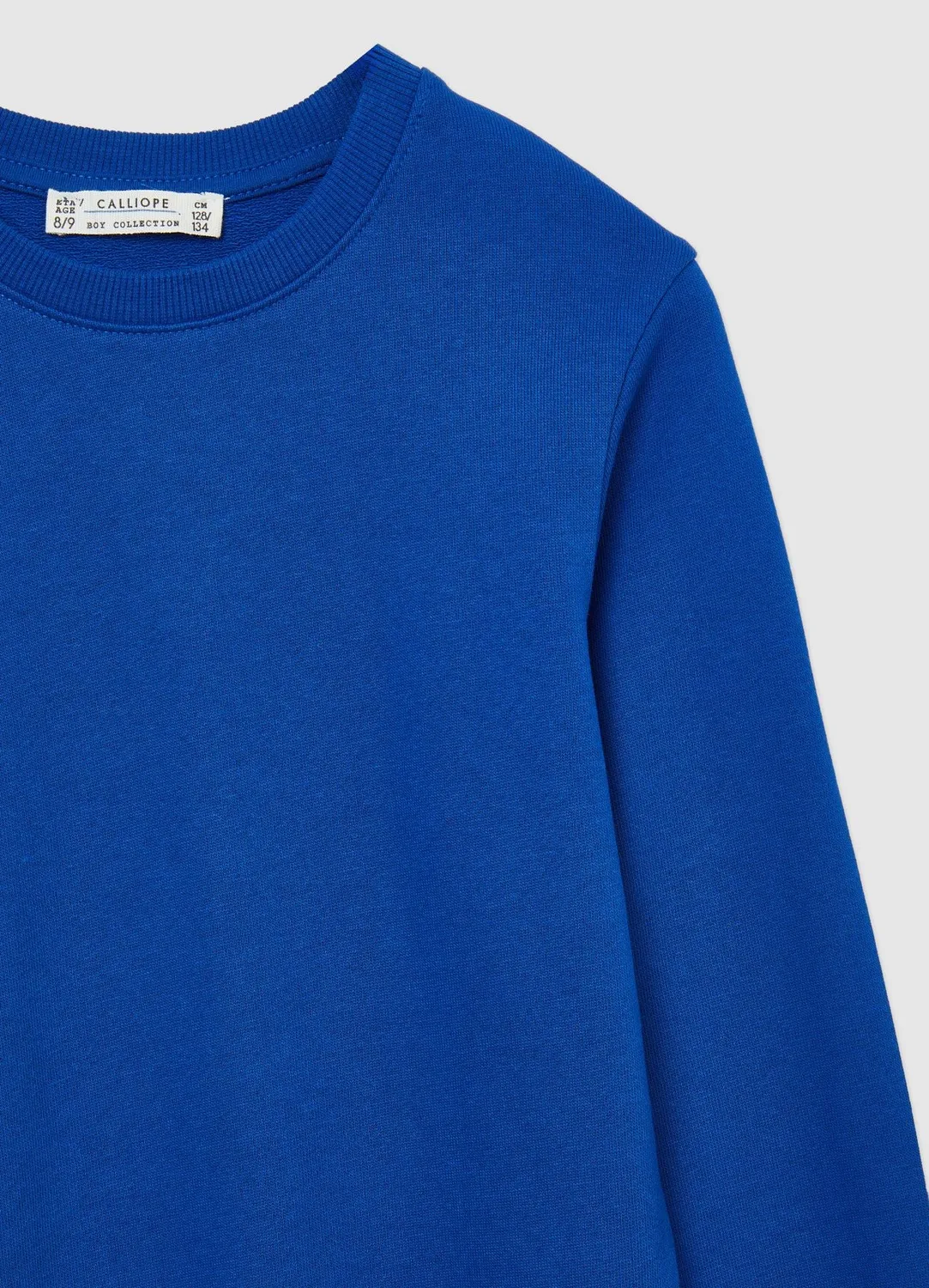 Calliope sweat enfant coton col rond uni