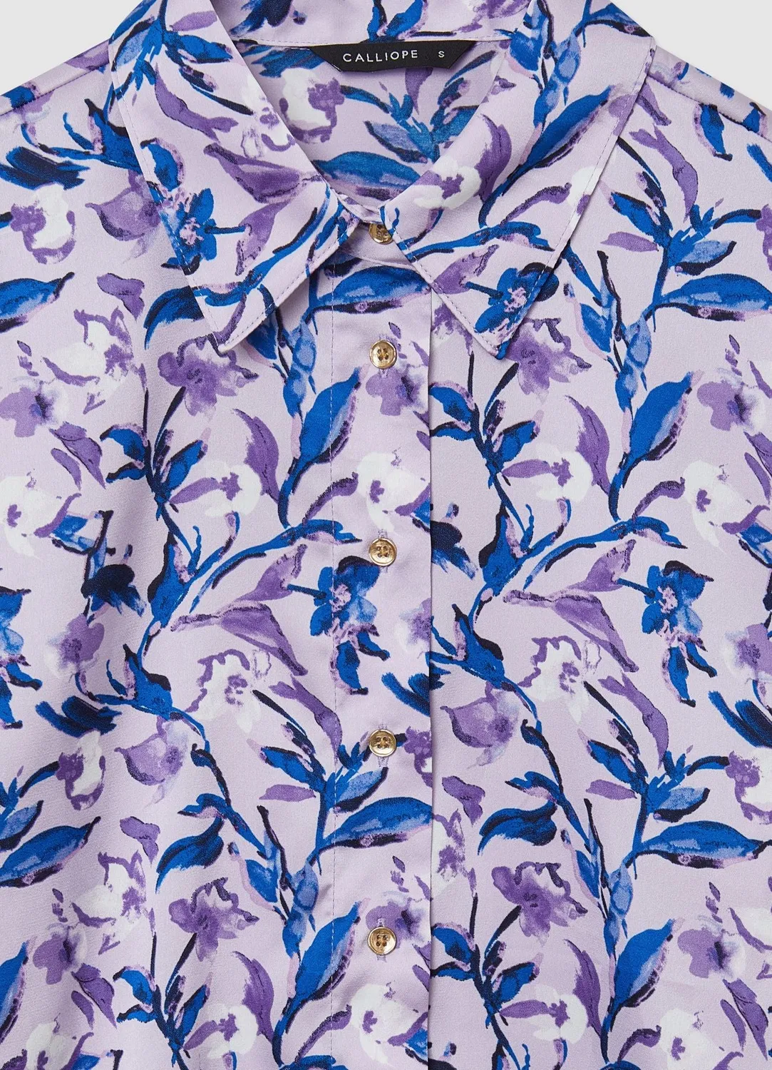 Calliope chemise kimono femme satin à motifs