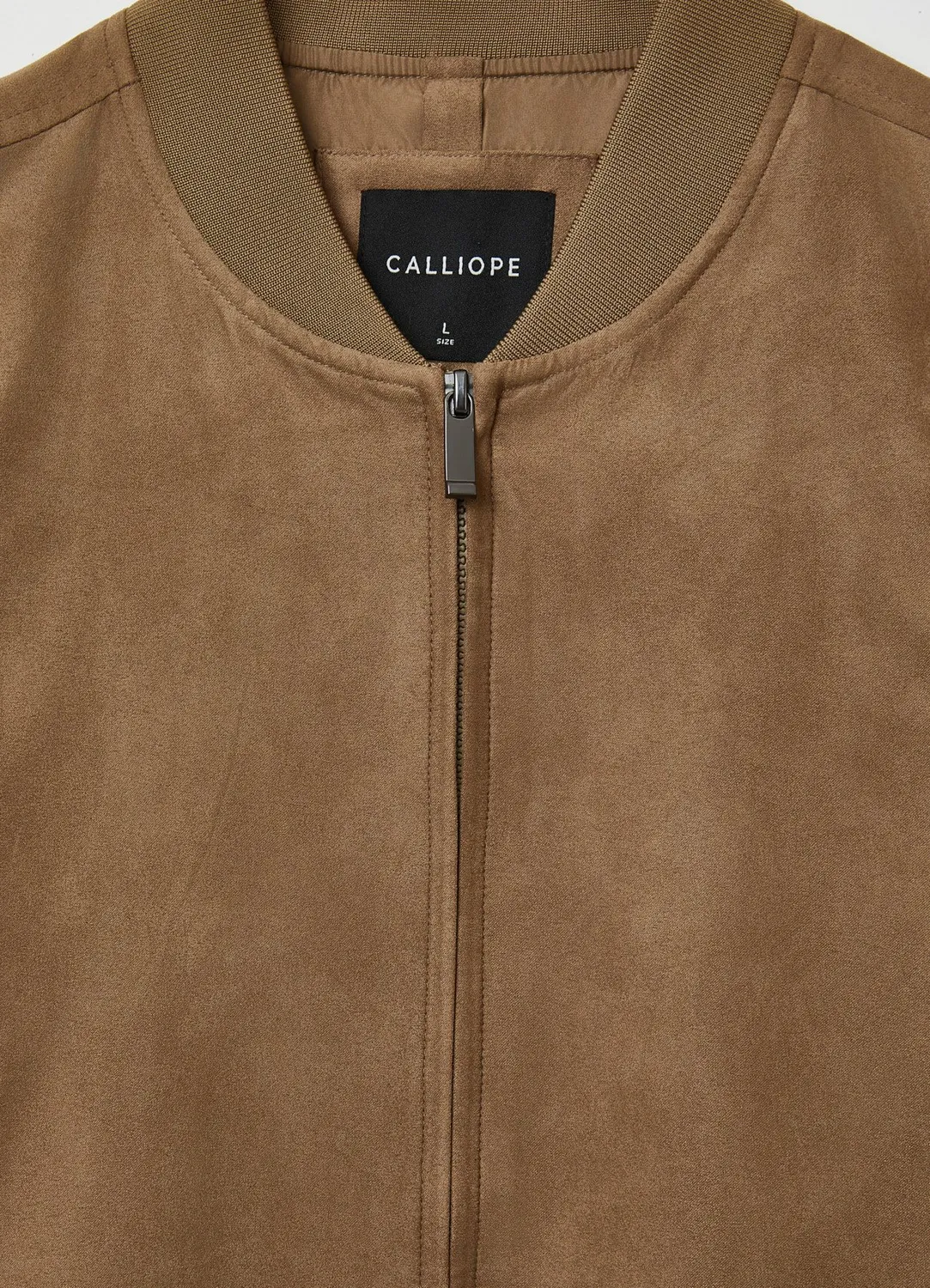 Calliope bomber simil suède homme zip